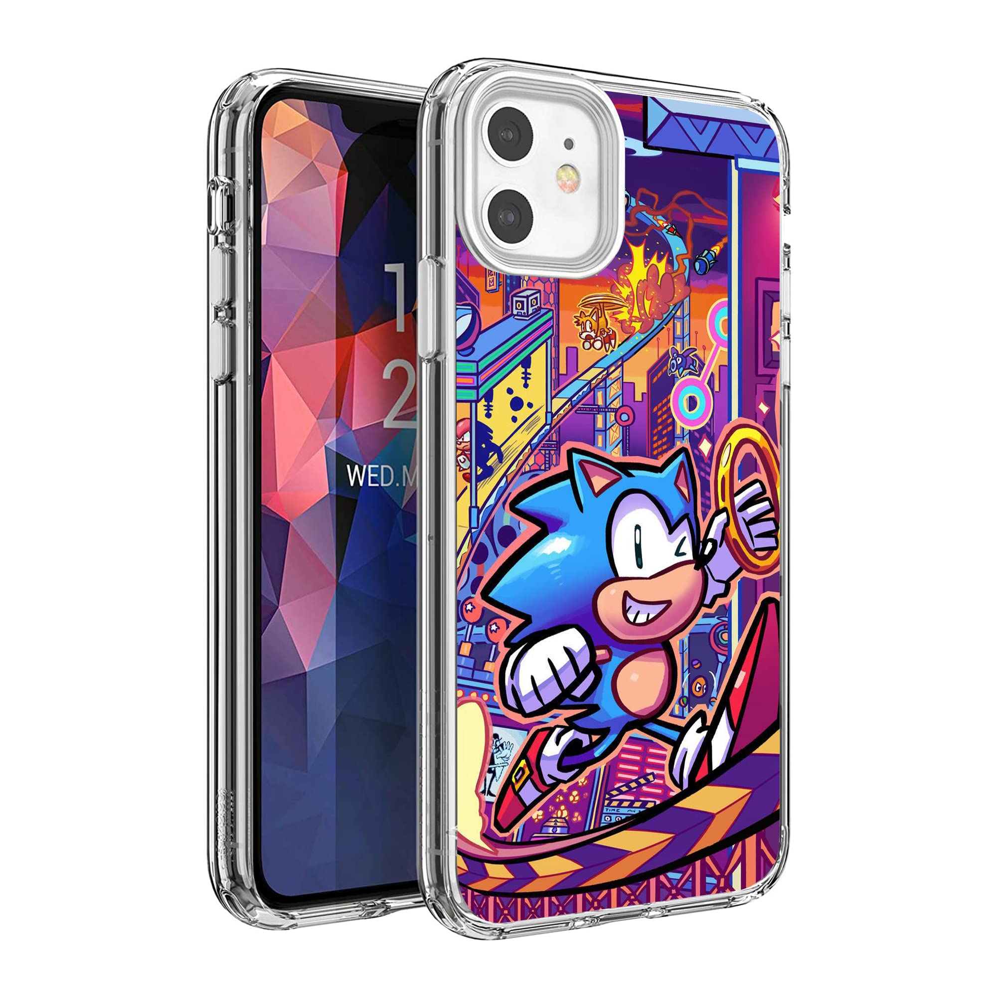 Premium Clear Shockproof iPhone 11 Case - Ultra Thin TPU Cover with Scratch Resistance | Perfect for Everyday Protection & Stylish Look (Cute-Sonic-7)