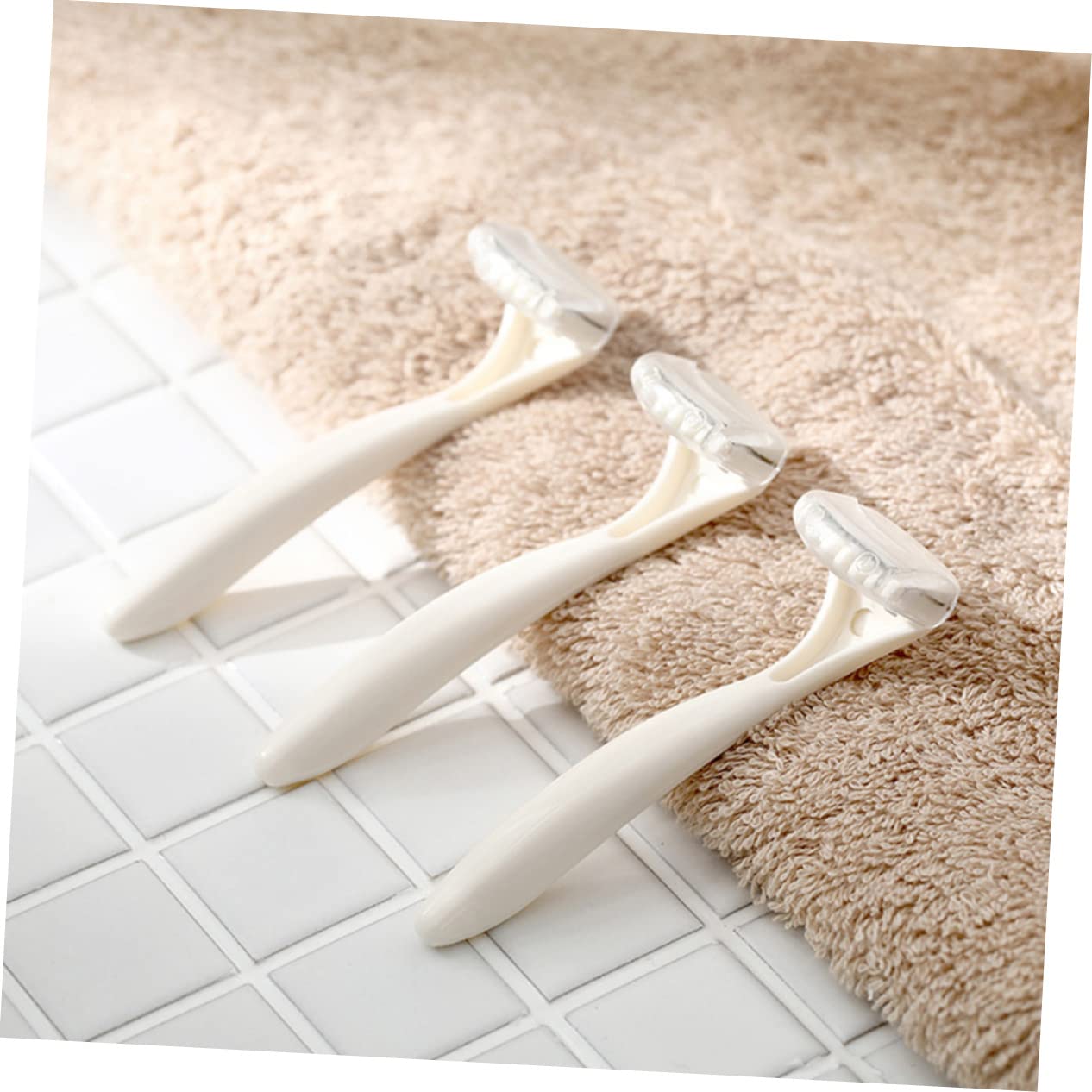 15 Pcs Women's Bikini Razors - Manual Hair Trimmer for Intimate Grooming, Pubic Hair Removal & Smooth Skin - White ABS Shaver for Shower, Travel & At-Home Use