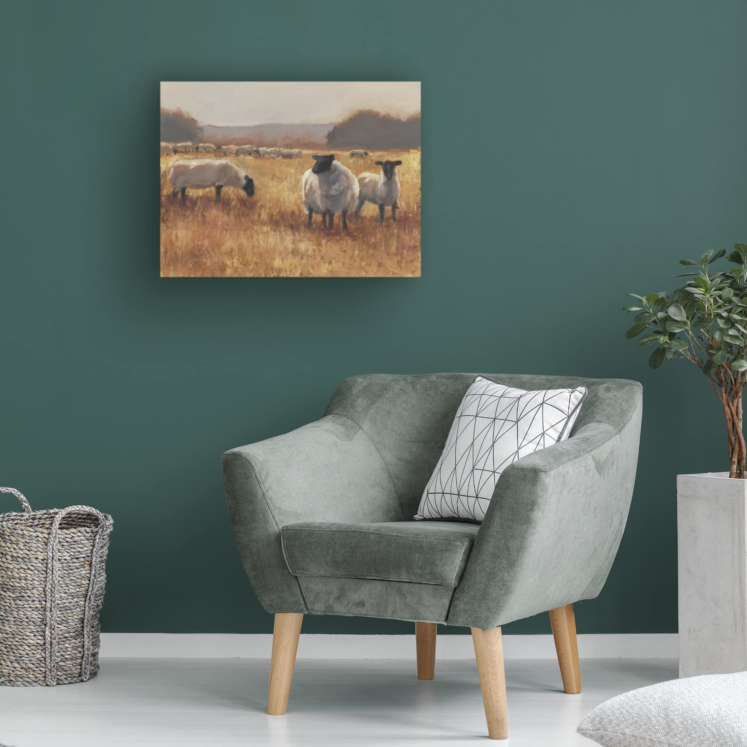 Trademark Fine Art 'Grazing at Sunset II' by Ethan Harper - Stunning Landscape Canvas Wall Art for Living Room, Bedroom & Office Decor