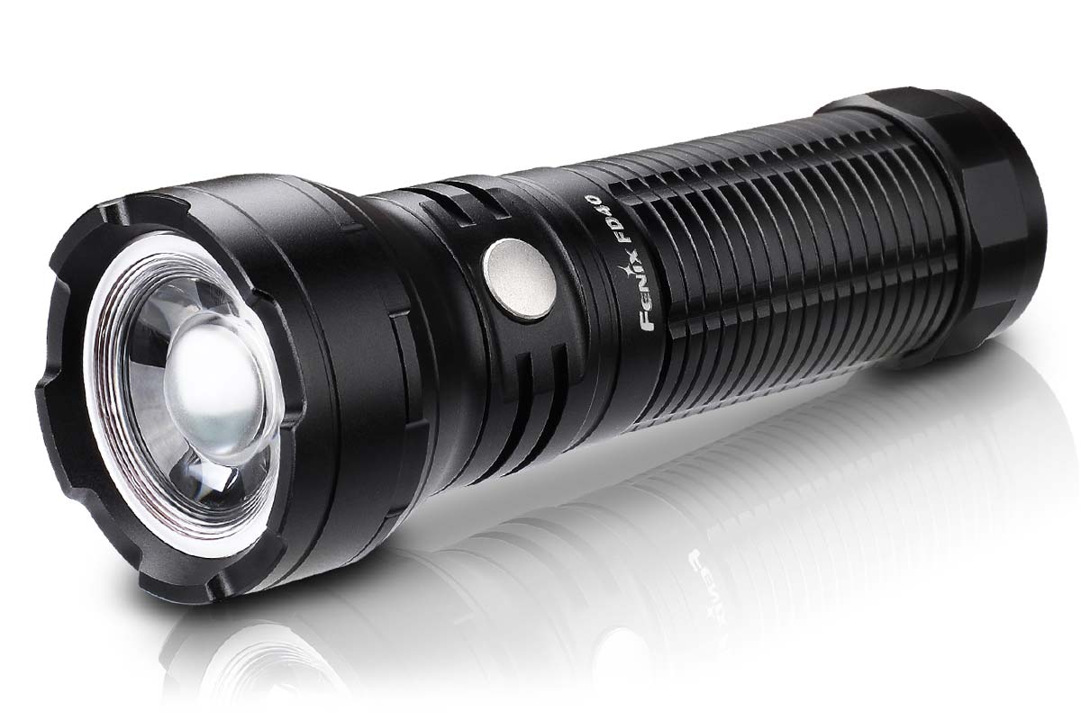Fenix FD40 High-Power Rechargeable Flashlight - 1000 Lumens, Zoomable Beam, Waterproof - Ideal for Camping, Hiking, Emergency & Outdoor Adventures
