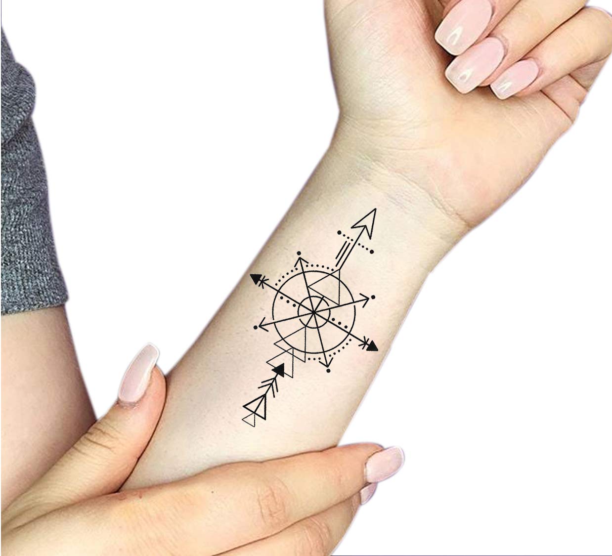 Waterproof Temporary Tattoo Stickers for Men & Women - 3D Realistic Flowers, Butterflies, Stars, Angels, Wolves & Armband Designs (60mm x 105mm) | Perfect for Parties, Festivals & Costume Events