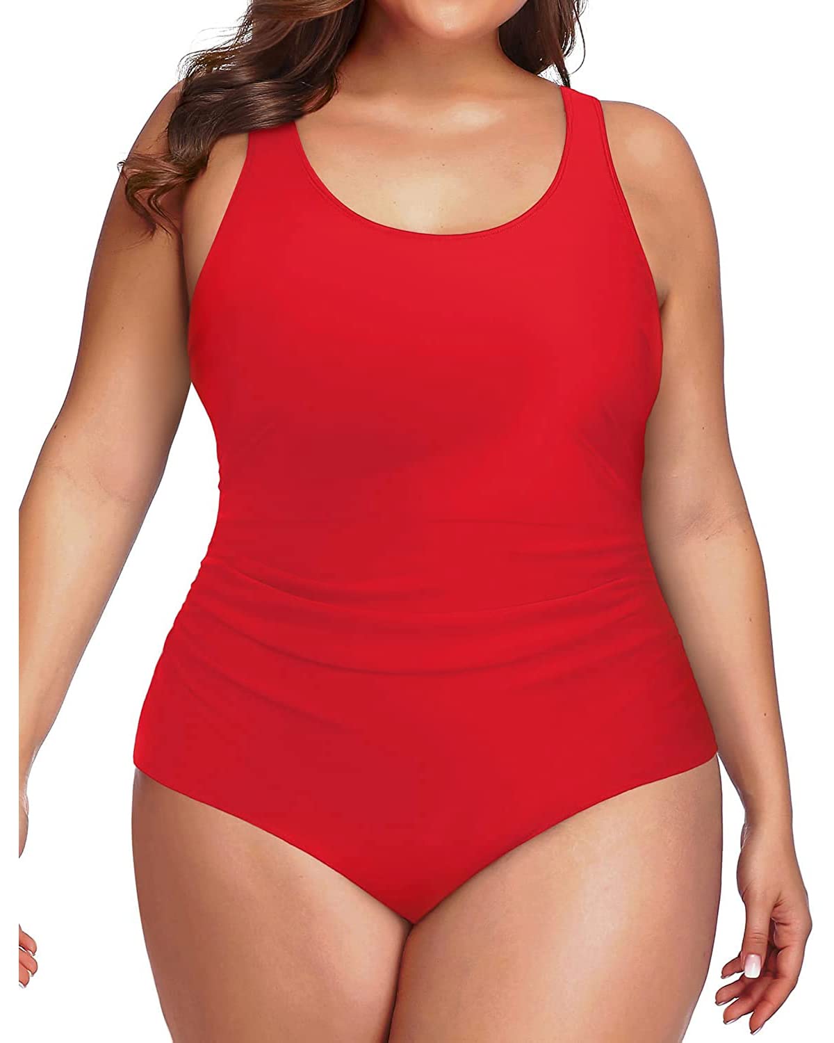 Daci Women's Plus Size One Piece Swimsuit - Backless Tummy Control Ruched Bathing Suit for Beach, Pool & Vacation | Flattering Swimwear for Curvy Women