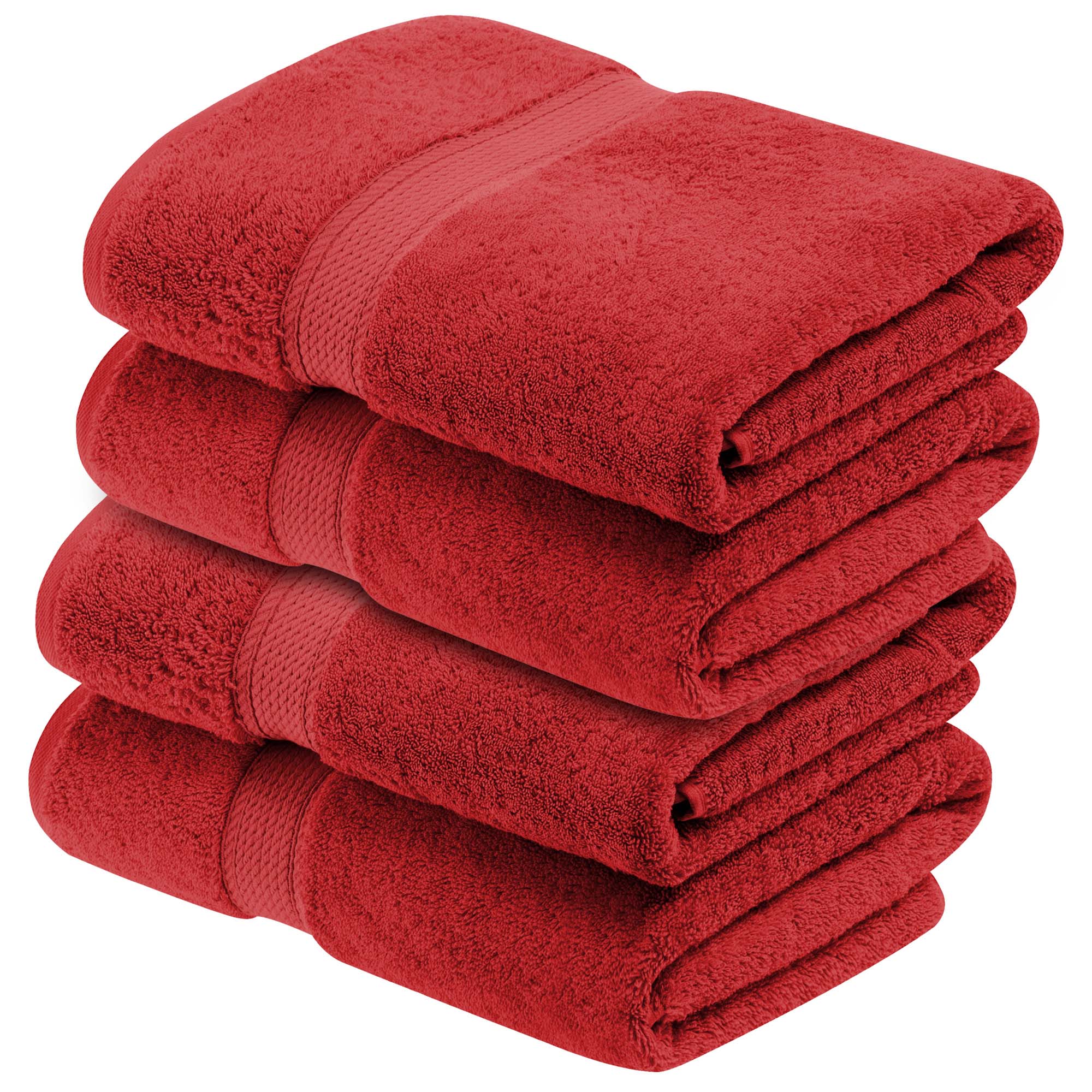 Premium 4-Piece Egyptian Cotton Bath Towel Set - Ultra Soft, Heavyweight & Plush Pile for Spa-Like Luxury at Home | Perfect for Bath, Beach & Guest Use