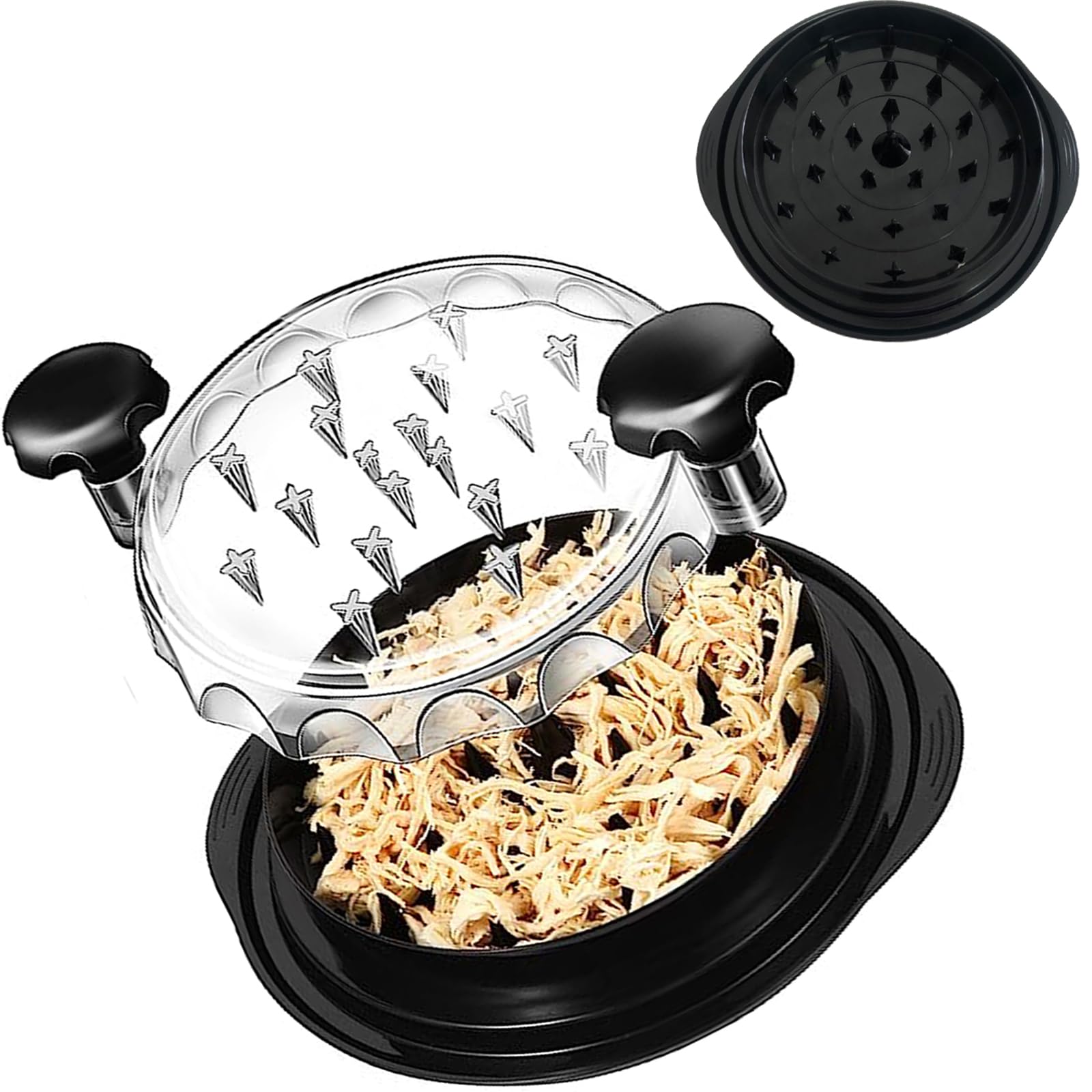 Premium BPA-Free Meat Shredder Machine - Heavy Duty Chicken, Beef & Pork Shredder with Transparent Lid | Perfect for Meal Prep, BBQ, Tacos & Pulled Meat Dishes | Commercial & Home Kitchen Use