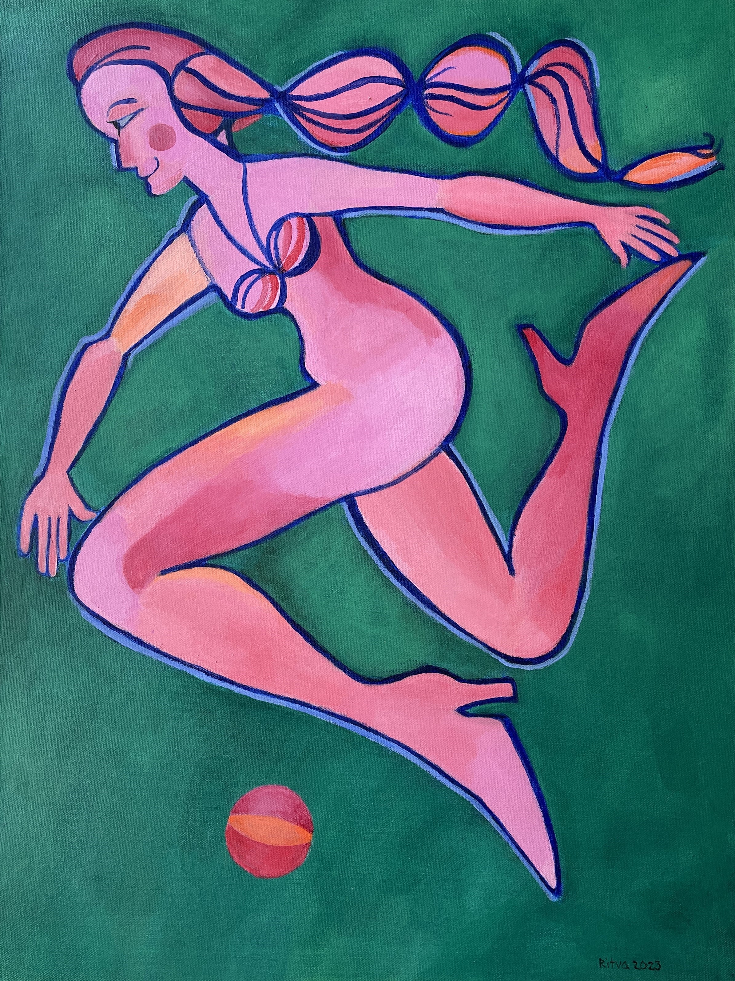 Ritva Kangasperko: Dancing with the Sun - Abstract Nordic Art Print for Home & Office Decor - Perfect for Living Room, Bedroom, or Studio Wall Art
