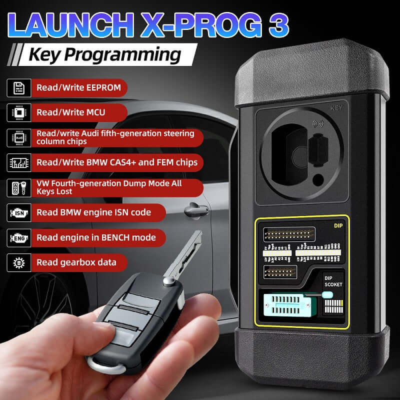 LAUNCH X431 X PROG 3 Car Key Programmer & Anti-Theft Device - Automotive Locksmith Tool for Key Fob Programming, ECU Coding, and Vehicle Security - Perfect for Locksmiths, Mechanics, and Car Owners