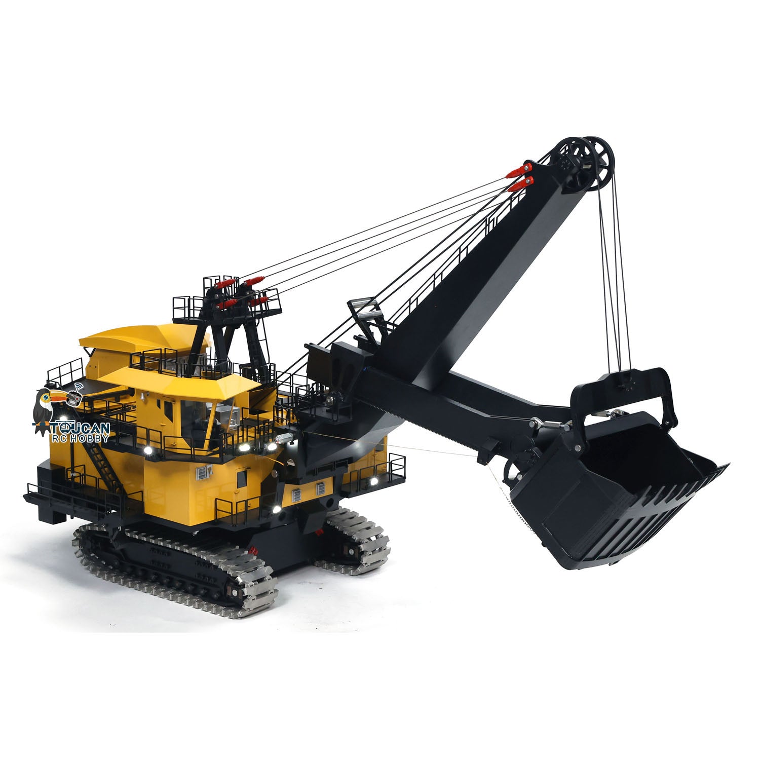 1/25 Scale Metal Electric Rope Shovel RC Excavator Model - Heavy Duty Mining Equipment with Radio Control System (ST8 PL18EV RTR/PNP) - Perfect for Construction Simulation, Mining Display, and RC Hobby Enthusiasts