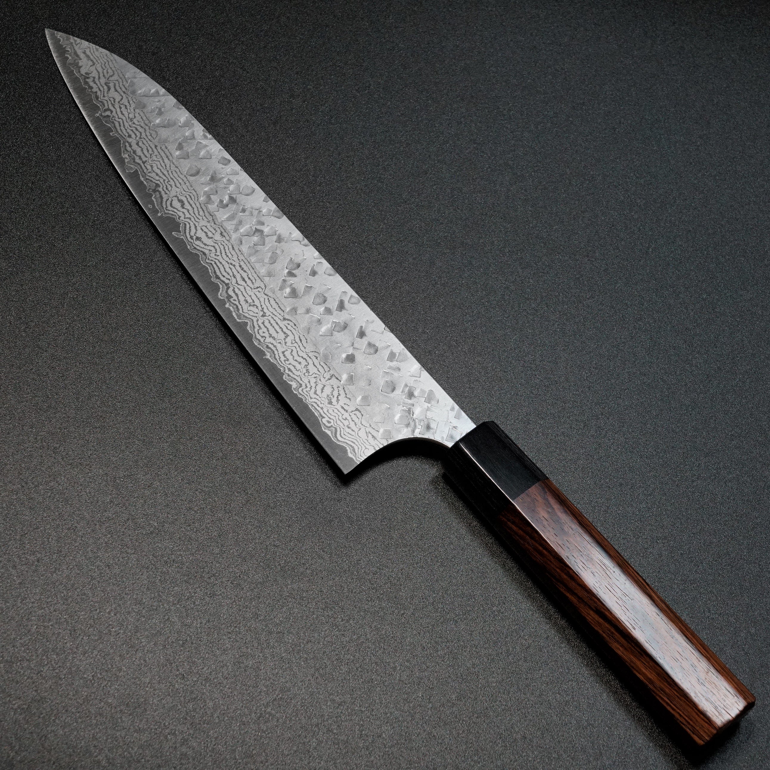 Premium Yoshimi Kato VG10 Hammered Damascus Gyuto Chef Knife 210mm - Japanese High Carbon Stainless Steel Blade with Honduras Rosewood Handle - Perfect for Professional Chefs & Home Cooking, Sushi, Meat Slicing & Vegetable Chopping