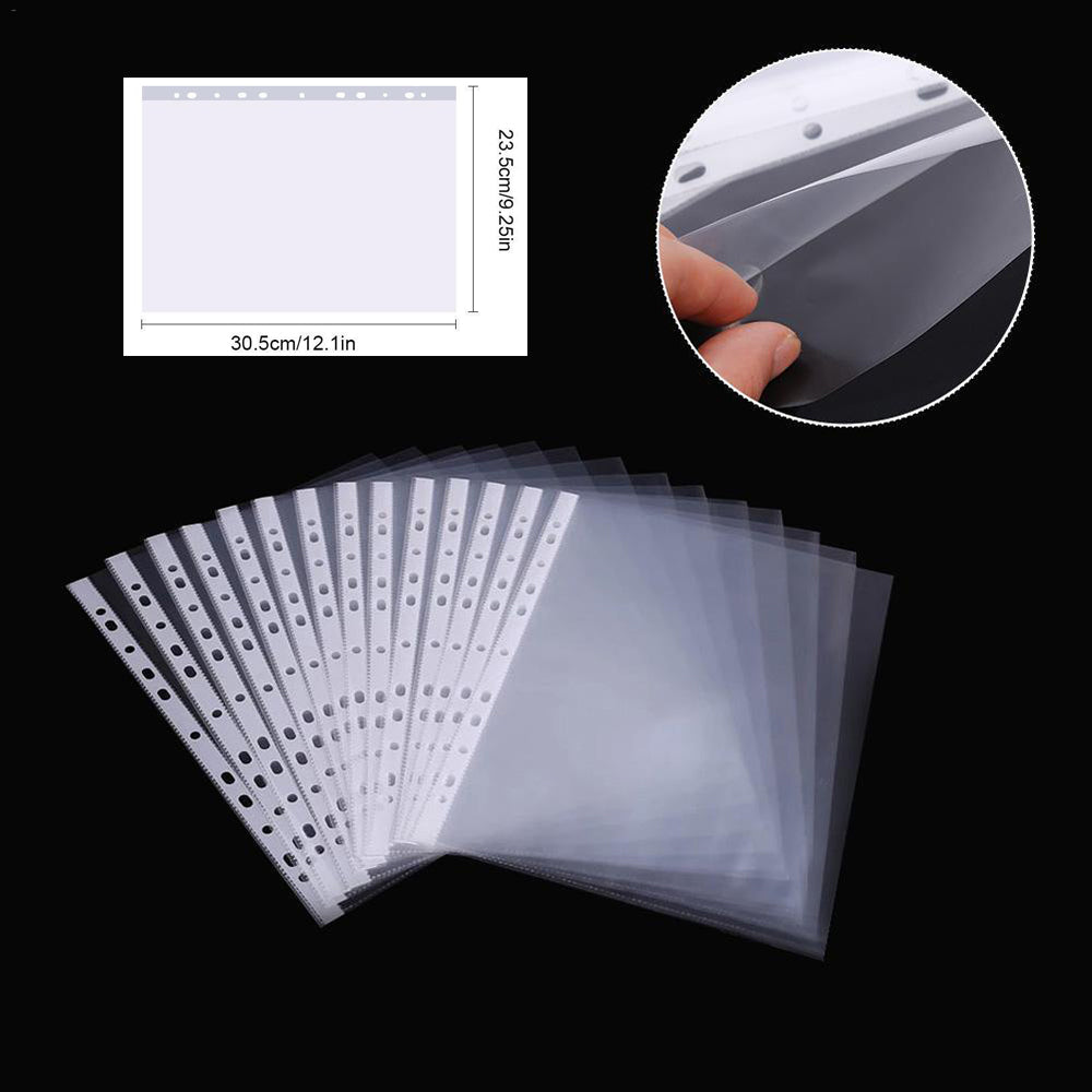 100-Pack A4 Clear Plastic Sheet Protectors - Heavy Duty Reinforced Folders for Documents, School, Office & Home Organization - Bulk Lot for Filing, Presentations & Archiving