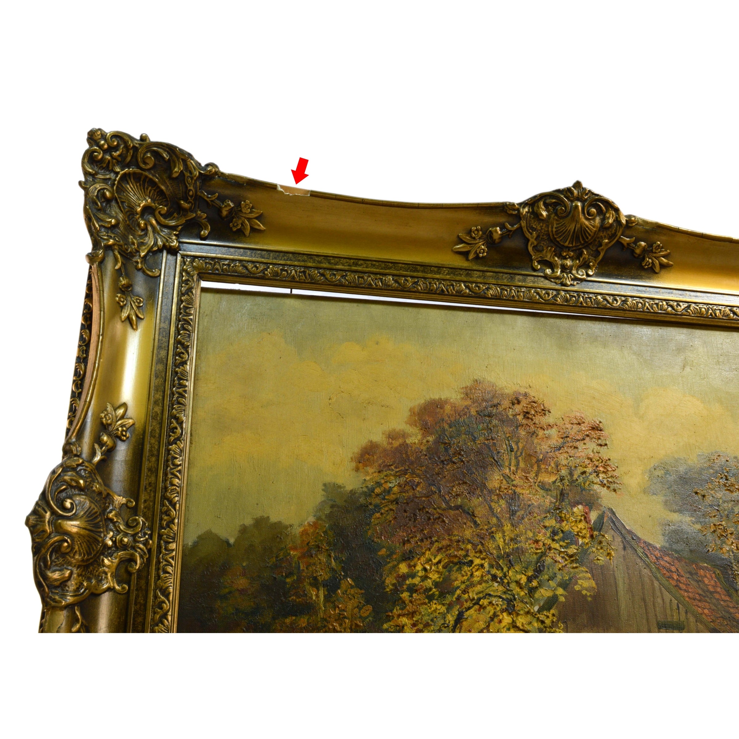 Original Oil Painting on Canvas - Handmade Artwork with Ornate Frame by Unknown Artist JAADV.KREATEN - Perfect for Home Decor, Living Room Wall Art & Gift Ideas