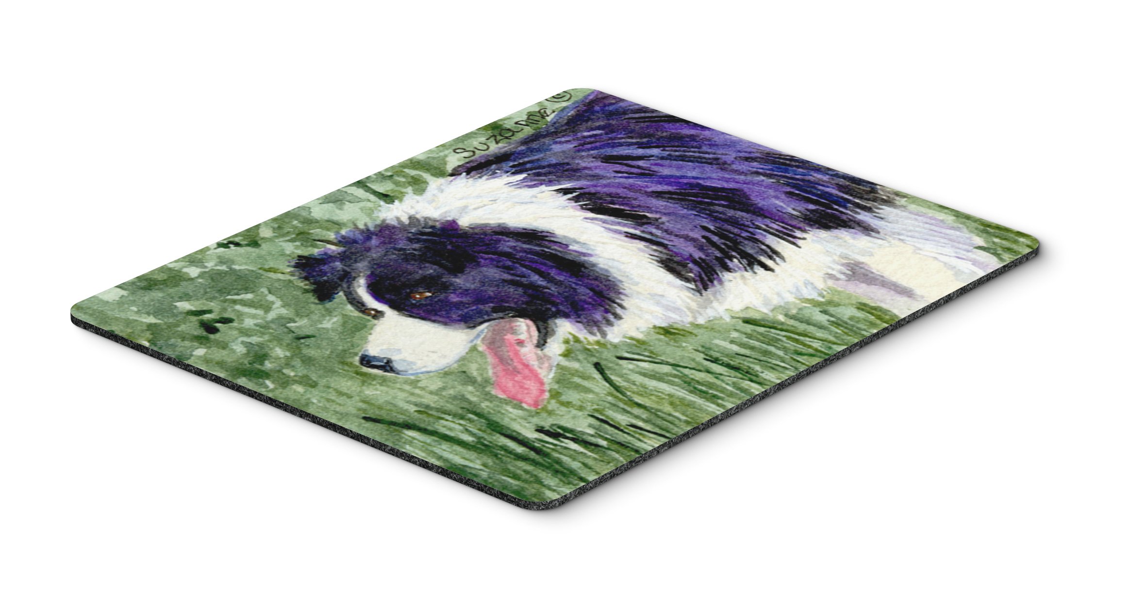 Border Collie Mouse Pad & Hot Pad - Washable Large Mouse Mat for Home Office, Gaming & Computer Use | Durable Trivet for Laptops & Desks | Caroline's Treasures SS8843MP | Perfect for Work, Gaming & Kitchen Use