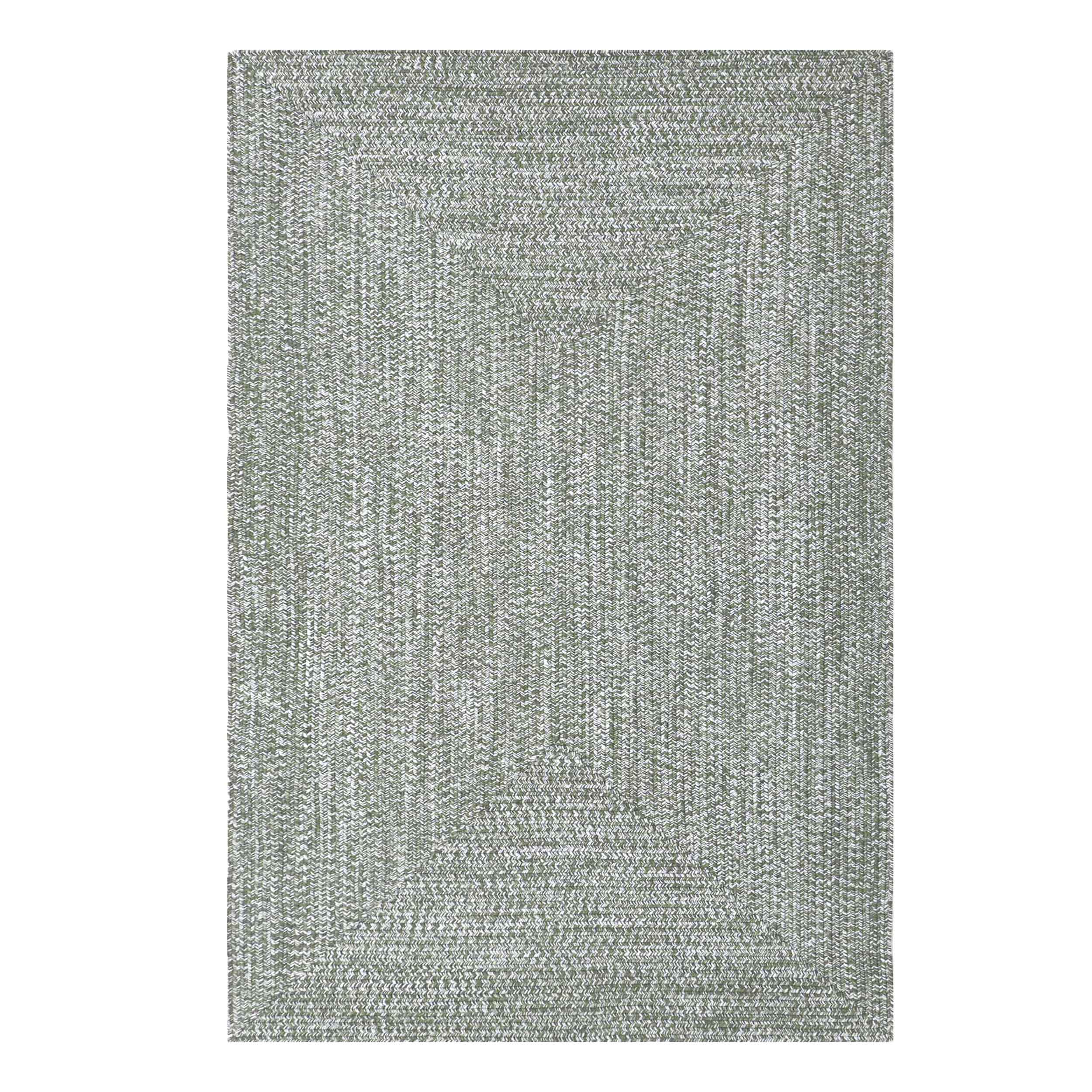 Two-Toned Braided Bohemian Area Rug - Indoor/Outdoor Use for Living Room, Patio & Bedroom Decor