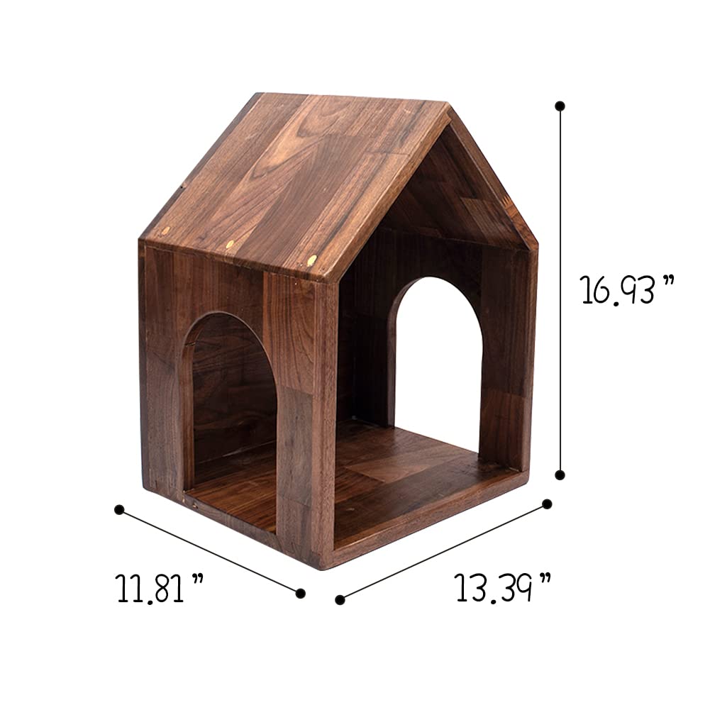 Wooden Wall-Mounted Cat House - Cozy Cat Bed, Perch & Shelf for Indoor Cats | Perfect for Small Spaces & Home Decoration | Durable Cat Furniture for Climbing & Lounging