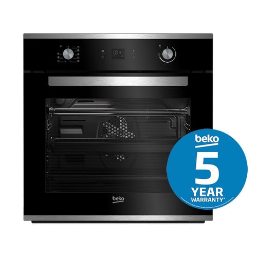 BEKO BBO60S1PB 60cm Built-In Pyrolytic Self-Cleaning Oven - Energy Efficient Electric Oven for Baking, Roasting & Cooking - Perfect for Modern Kitchens & Home Chefs