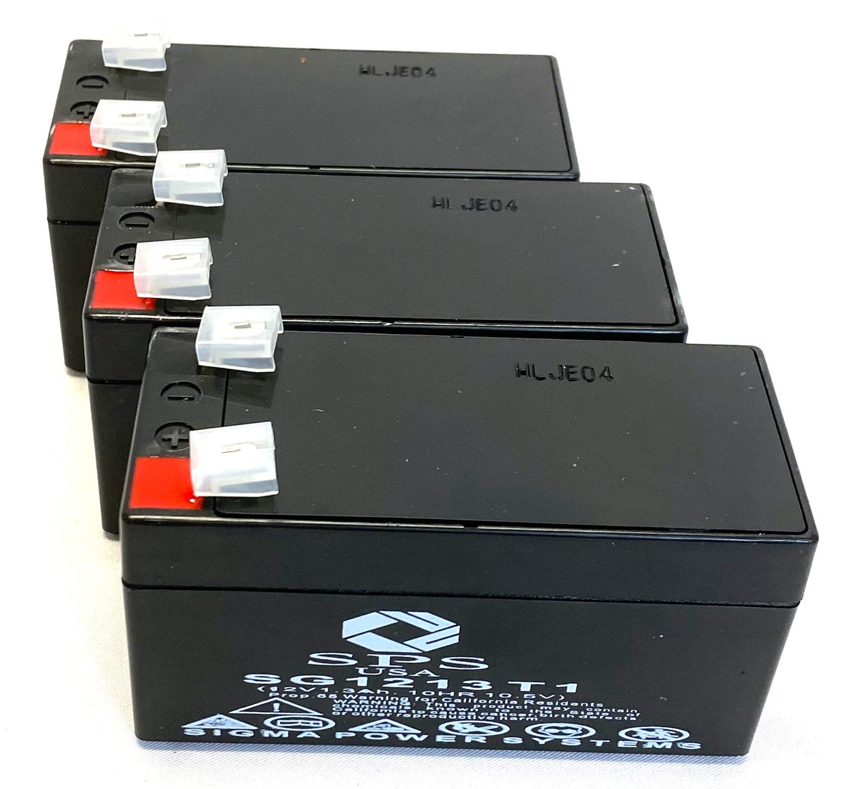SPS Brand 12V 1.3Ah Replacement Battery for JC1212 - 3 Pack - Compatible with Power Tools, Emergency Lights & Security Systems