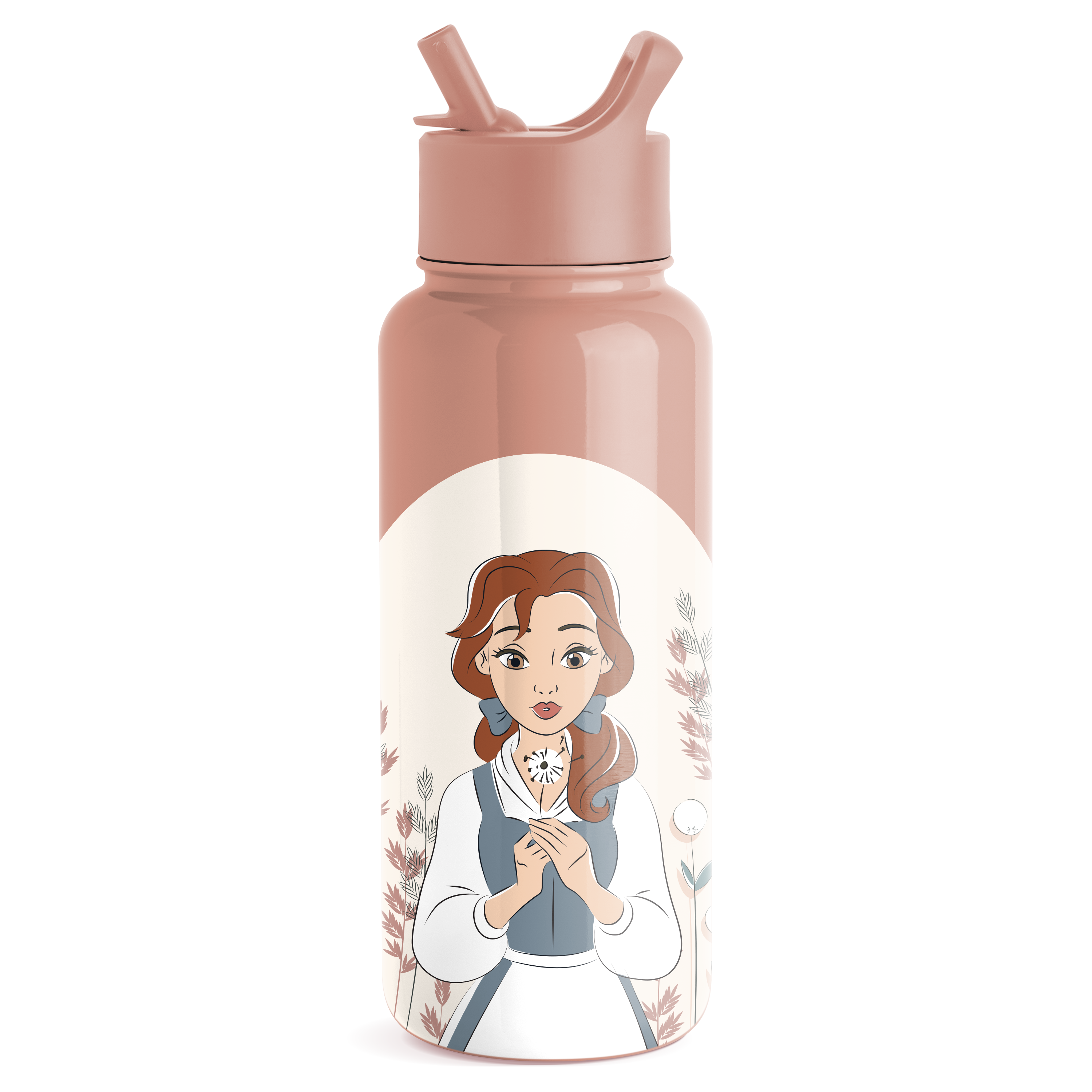 Disney Summit Insulated Water Bottle with Straw Lid - 20oz Stainless Steel Leakproof Tumbler for Kids, Outdoor Hiking & School Activities