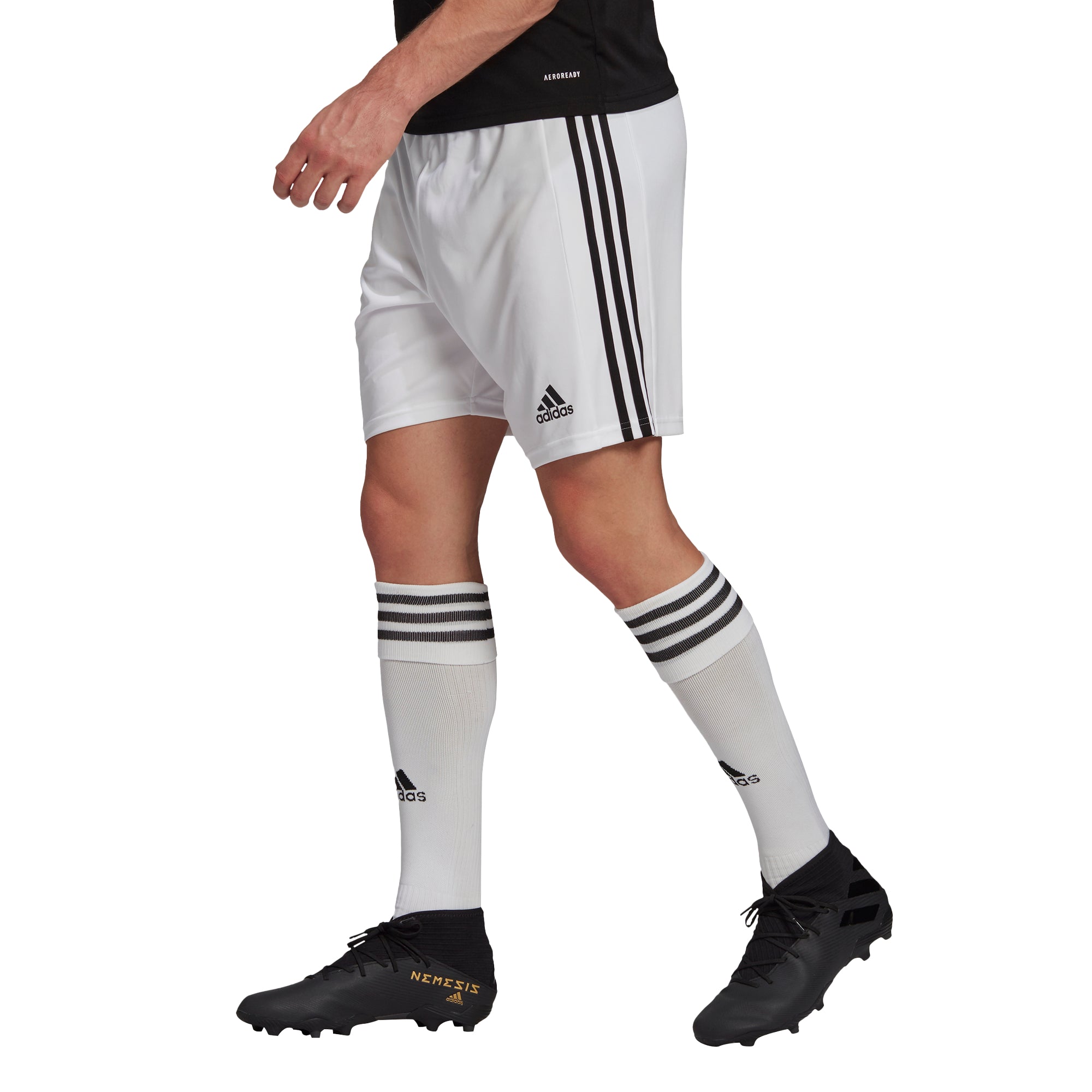 Adidas Youth Squadra 21 Athletic Shorts for Boys - White Sports Shorts for Running, Basketball & Gym Workouts