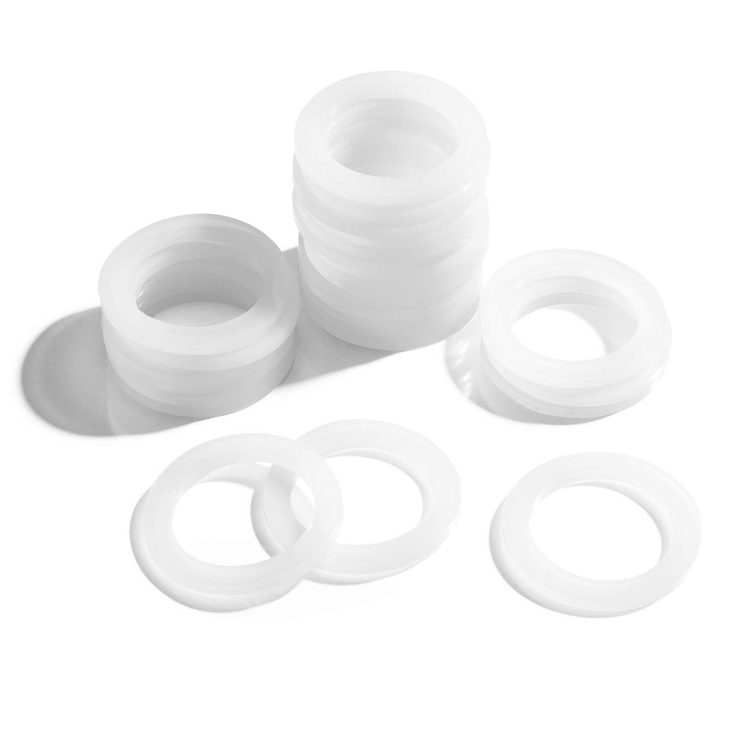 20-Pack Reusable Food-Grade Silicone Seals for Mason Jars - Leak-Proof Regular Mouth (2-3/4