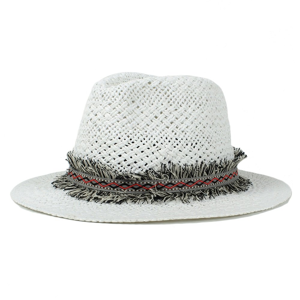 Stylish Panama Hat with Tassel for Women & Men - Beach & Sun Protection