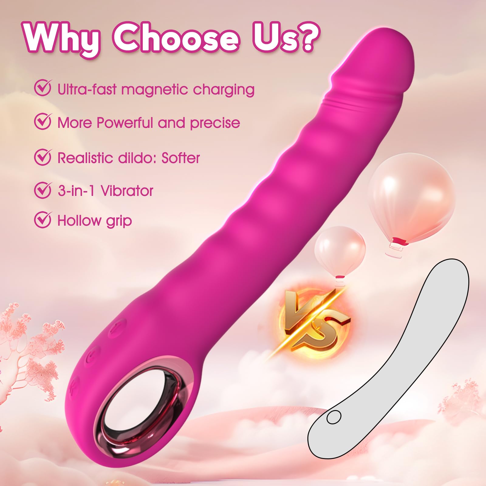 TLOZII Realistic Thrusting Dildo Vibrator - 7 Thrusting & 7 Vibration Modes, G Spot & Clitoral Stimulator, Waterproof Sex Toy for Women & Couples - Perfect for Solo Play, Couples Intimacy & Sensual Exploration