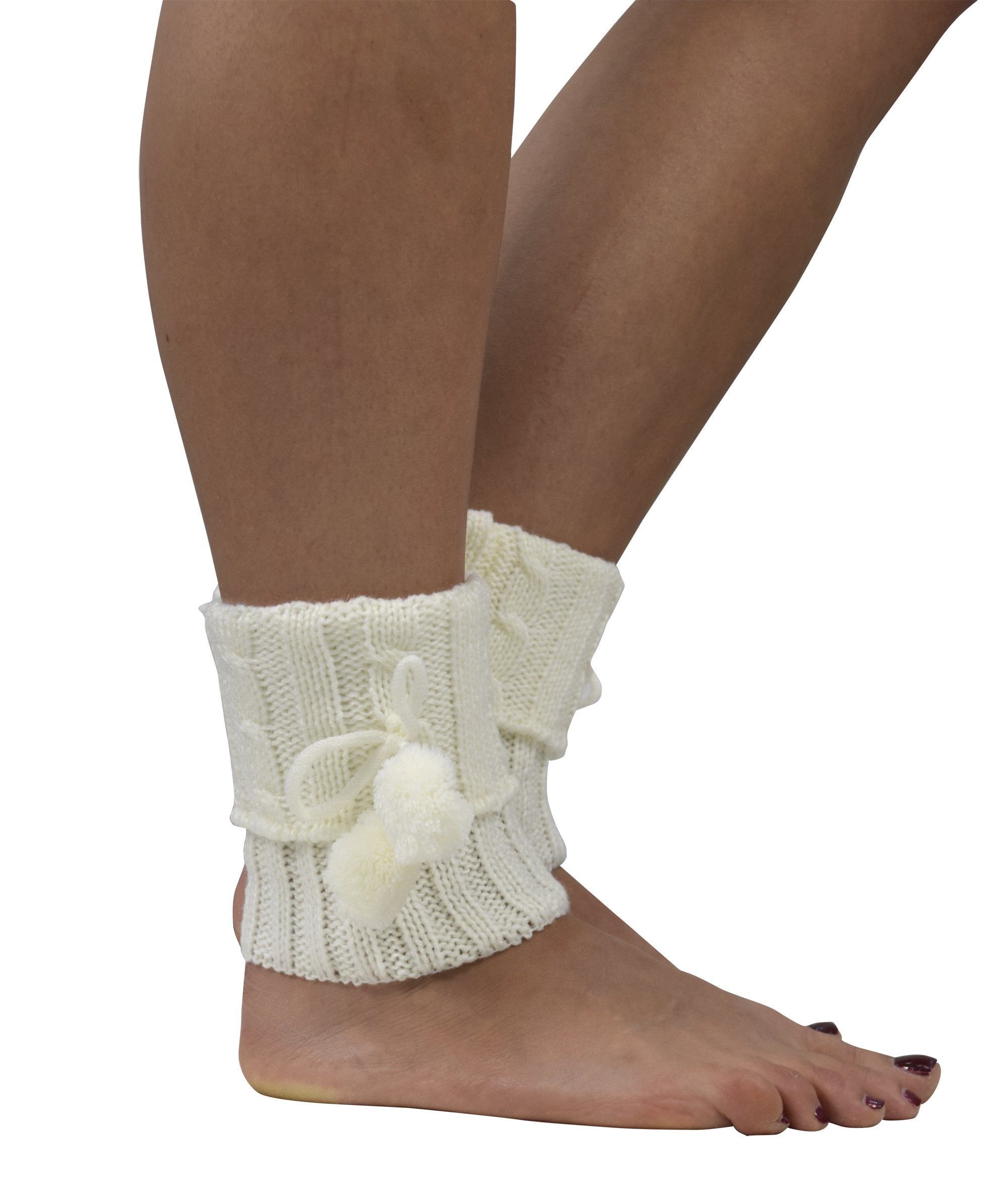 Women's Knitted Crochet Ribbed Cable Knit Leg Warmers - Cozy Winter Boot Socks for Yoga, Dance, Fashion & Outdoor Activities