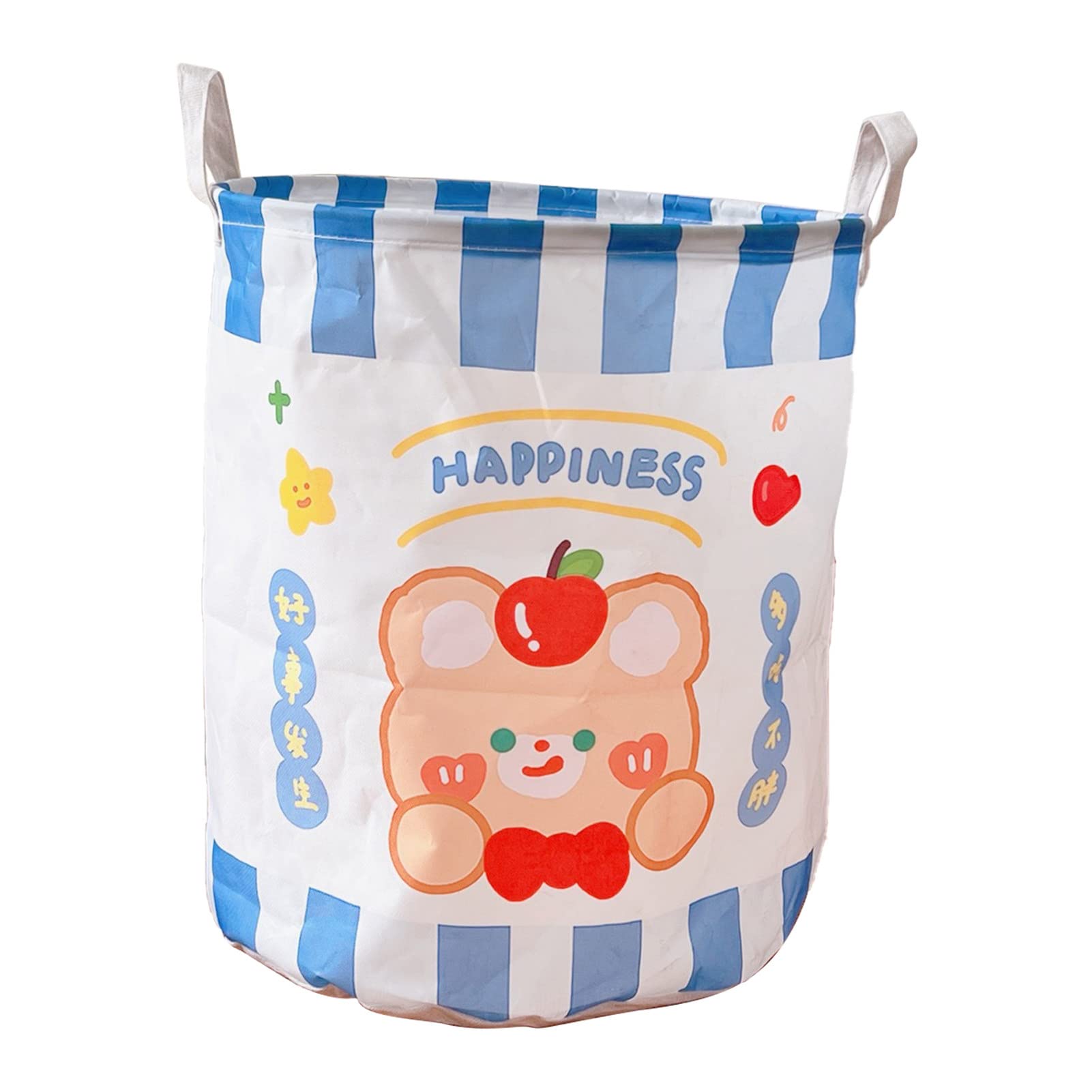 Porfeet Clothing Storage & Laundry Basket - Large Capacity Cartoon Fabric Folding Hamper for Clothes, Sundries & Daily Use | Perfect for Bedroom, Dorm, Laundry Room & Kids Room Organization