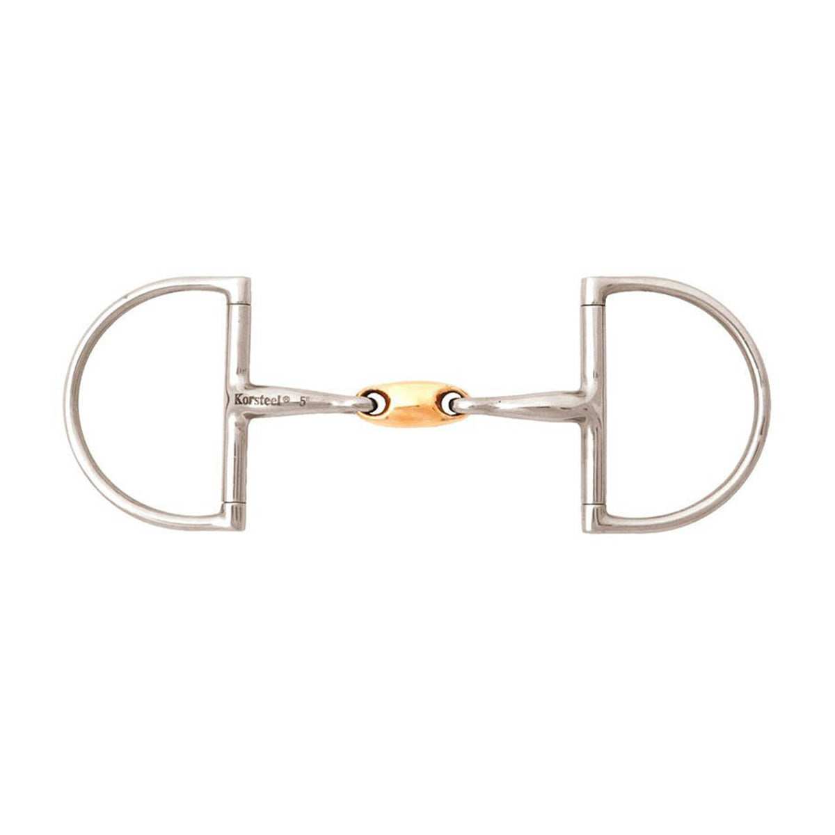 JP Korsteel Stainless Steel Copper Link Hunter Dee Snaffle Bit for Horses - Durable Equestrian Training Bit for Dressage, Jumping & Trail Riding