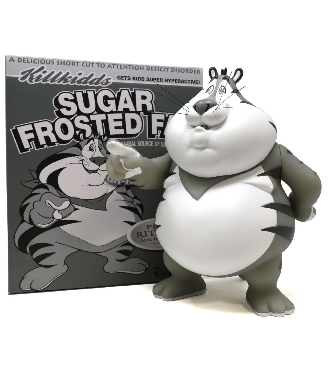 Fat Tony Monotone Art Print by Ron English – Pop Surrealism Wall Decor for Home & Office