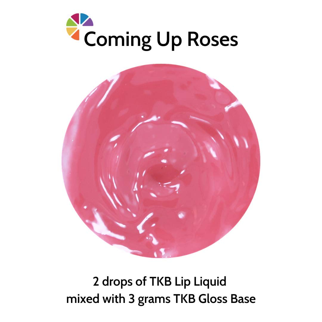 TKB Liquid Lip Color - 1 fl oz (30ml) Pigmented Lip Gloss Base for DIY Lipstick & Lip Gloss | Made in USA | Coming Up Roses Shade | Perfect for Makeup Artists & DIY Beauty Enthusiasts
