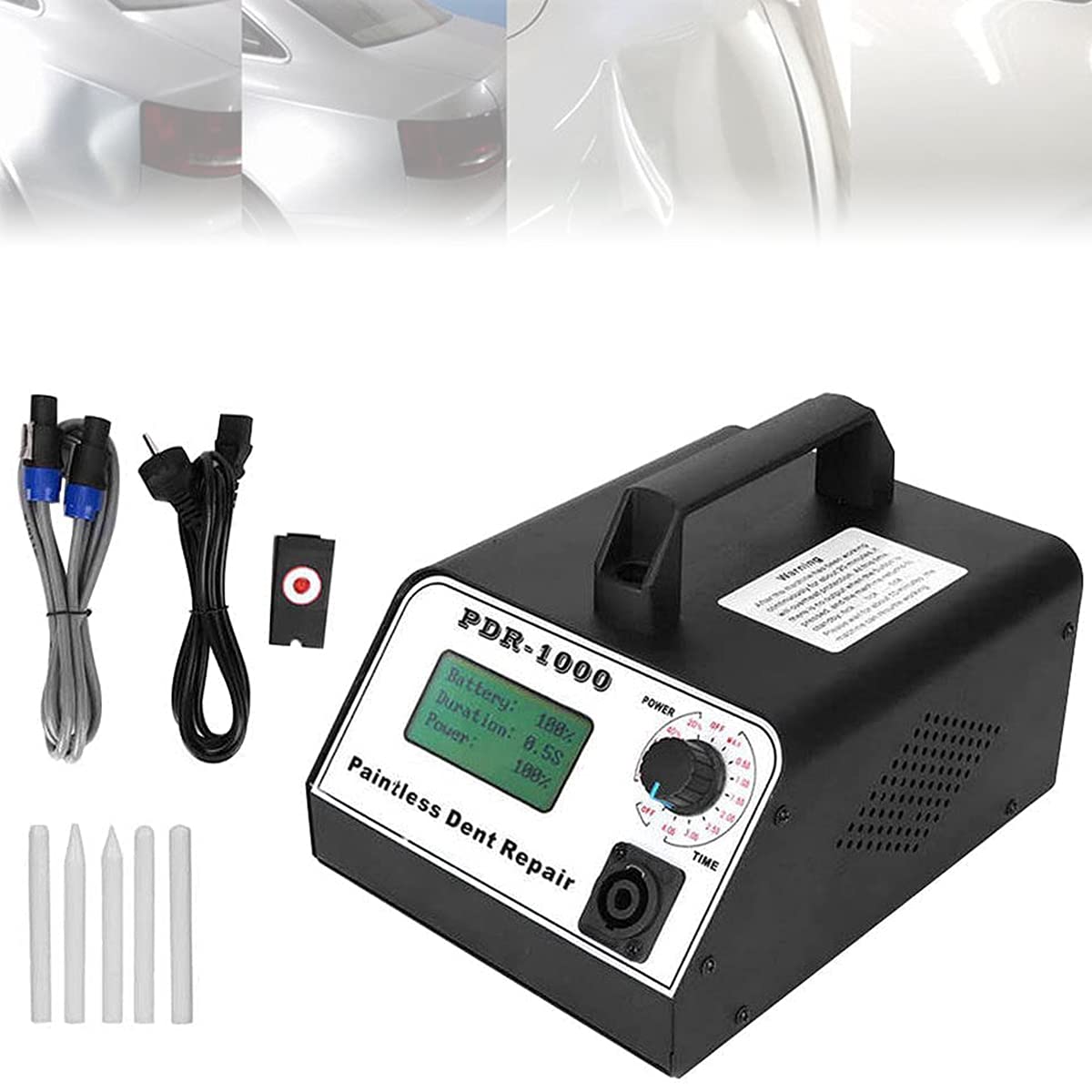 Professional Paintless Dent Repair (PDR) Tool Kit with Hot Box Induction Heater - Car Dent Removal Tool for Auto Body Repair - Perfect for DIY Dent Fixing & Professional Automotive Repair Shops
