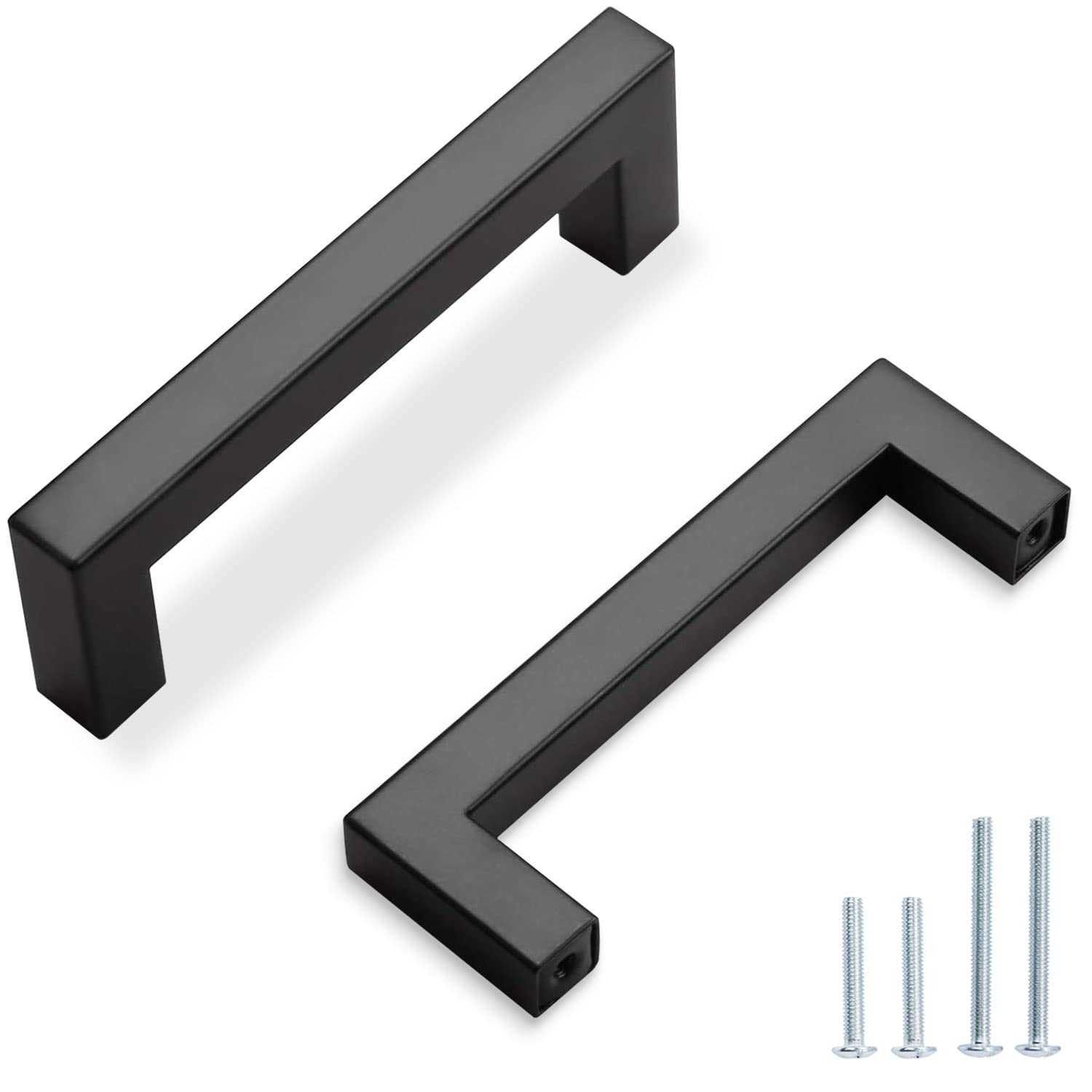 Modern Black Cabinet Pulls - 3-3/4