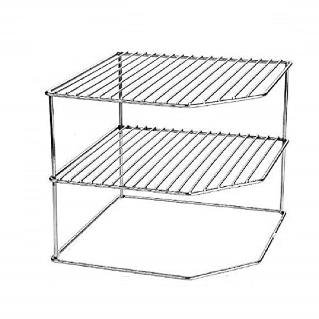 Stainless Steel 3-Tier Corner Kitchen Organizer - Dish Rack, Storage Shelf & Utensil Holder for Pots, Pans & Cookware | Space-Saving Cabinet Organizer for Small Kitchens & Apartments | Perfect for Countertop, Pantry & Cupboard Organization