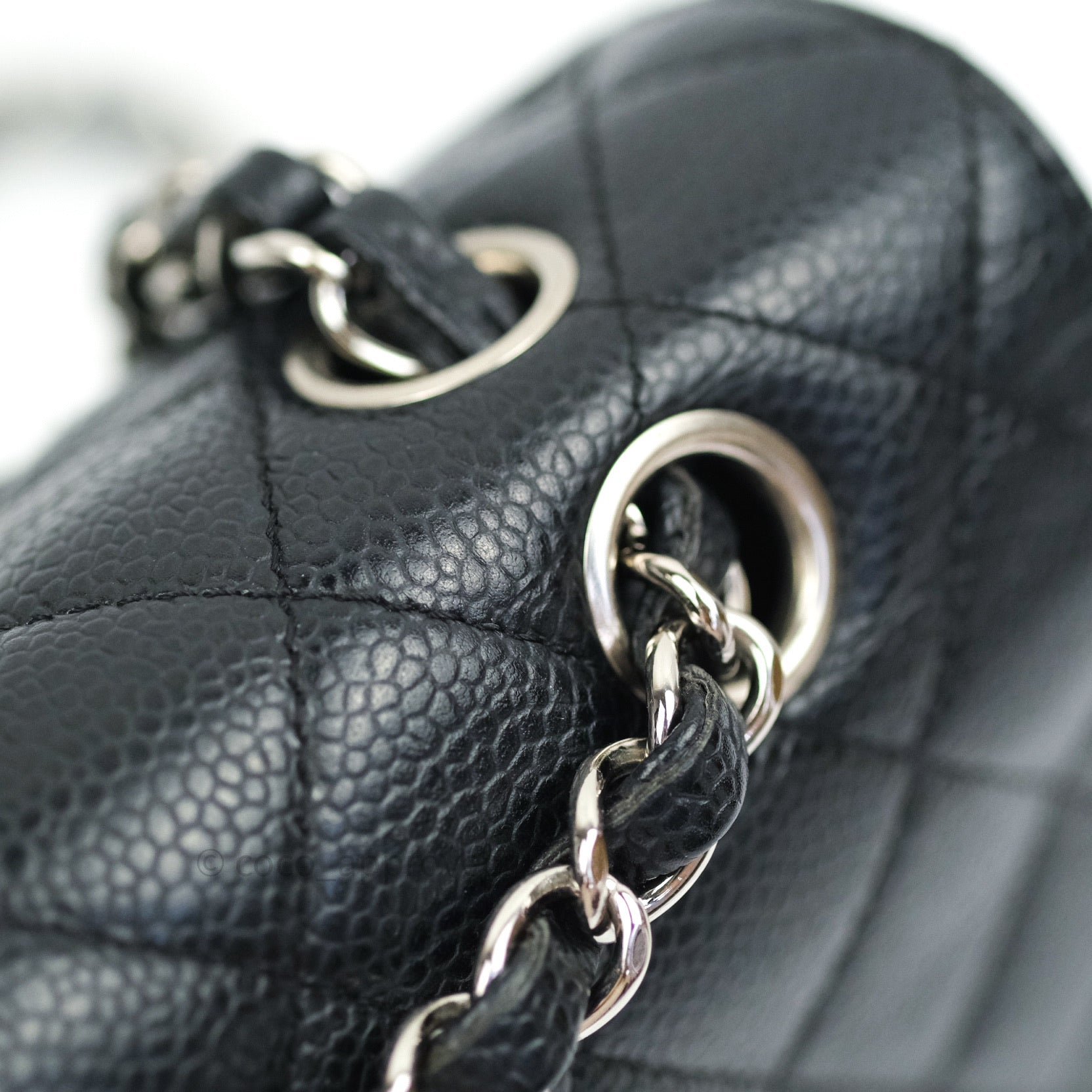 Chanel Classic M/L Medium Double Flap Bag Black Caviar Silver Hardware - Luxury Designer Handbag for Women, Perfect for Work, Evening Events & Special Occasions
