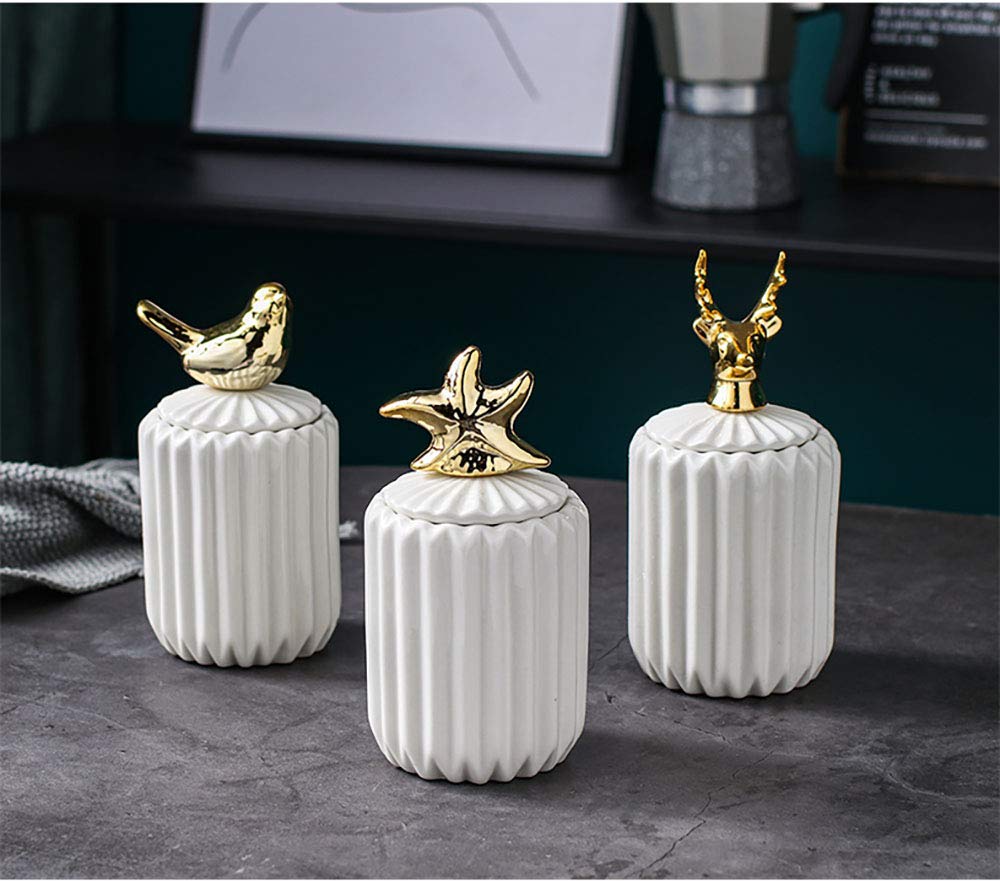 Starfish-Shaped Q-Tip & Toothpick Dispenser - Bathroom & Kitchen Storage Canister for Home Organization, Parties & Appetizer Serving | Compact Tabletop Design for Easy Access