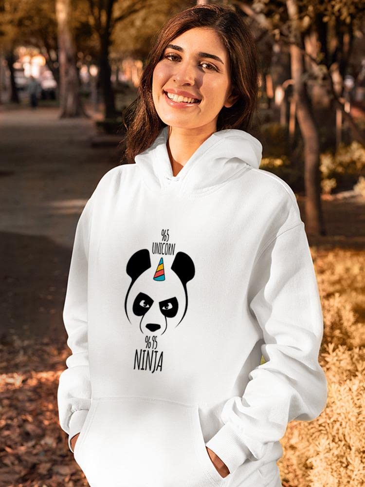 Smartprints Unicorn Ninja Hoodie for Women - Cute & Comfortable Pullover Sweatshirt - Perfect for Casual Wear, Gifts & Cosplay