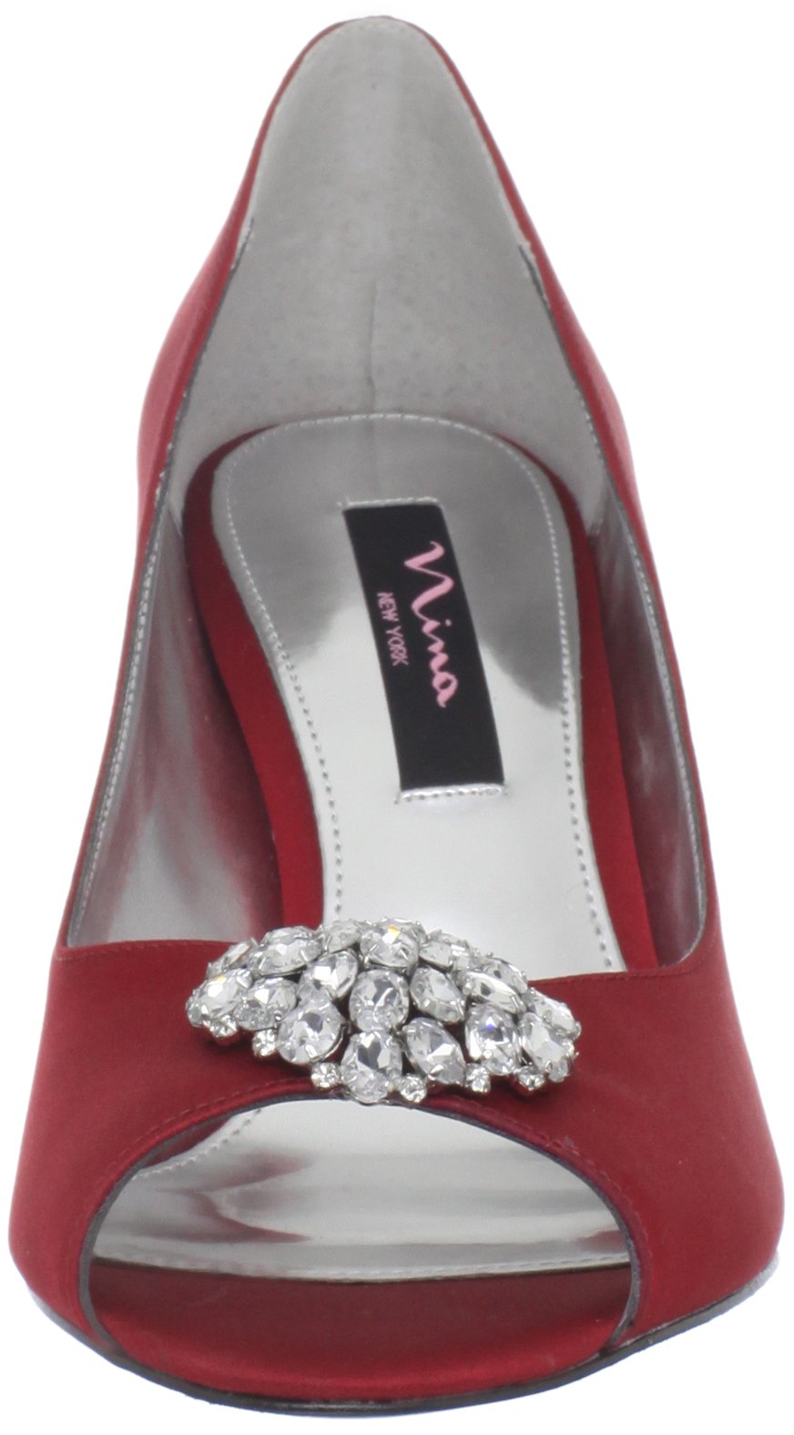 Nina Women's Fiery Red High Heel Pumps - Elegant Pointed Toe Dress Shoes for Parties, Weddings & Office Wear