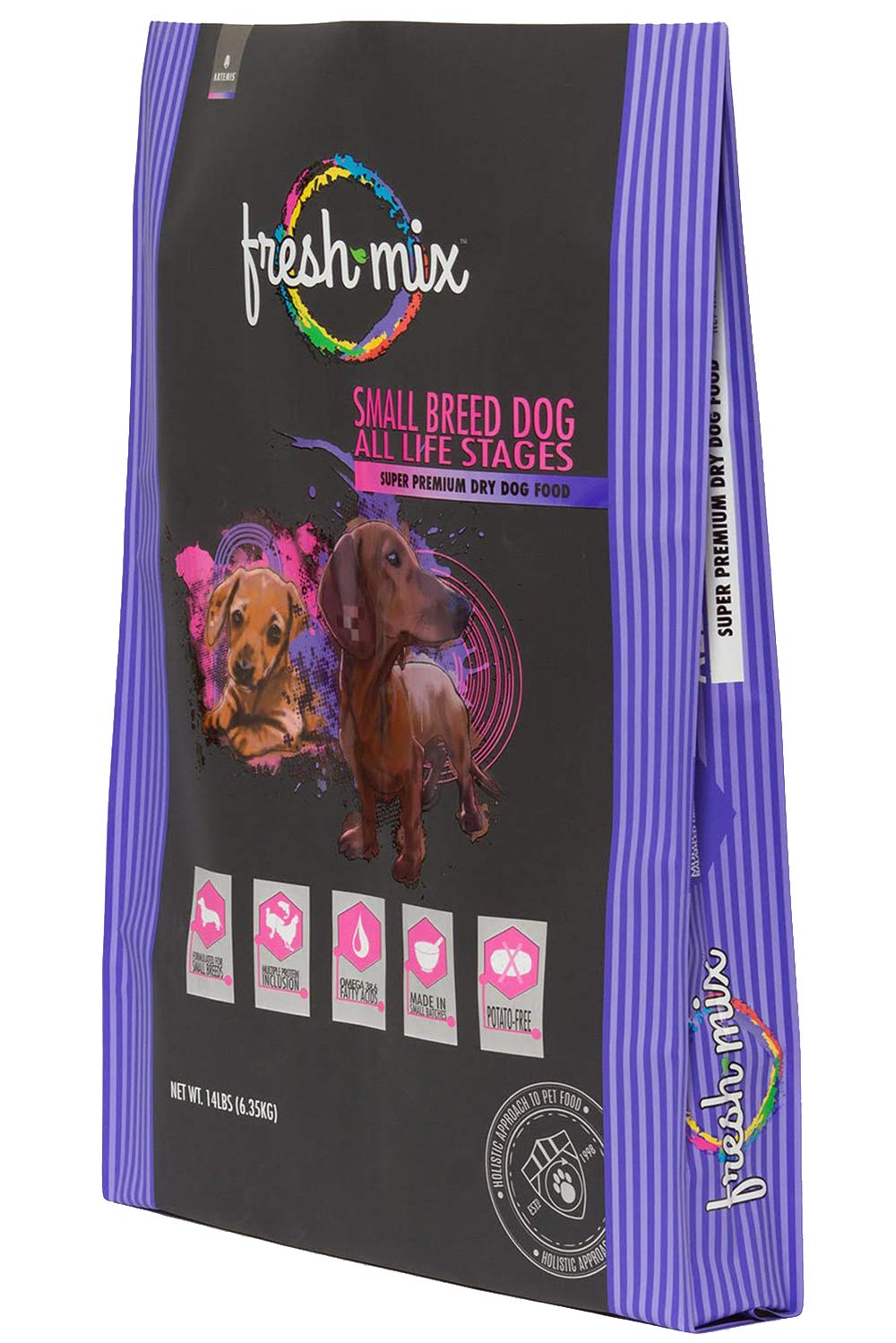 ARTEMIS Fresh Mix Dry Dog Food - Premium Meat Recipe with High Protein & Omega 3-6 for Small Breed Dogs, Puppies & All Life Stages - 4lb Bag | Ideal for Daily Nutrition & Healthy Coat Maintenance