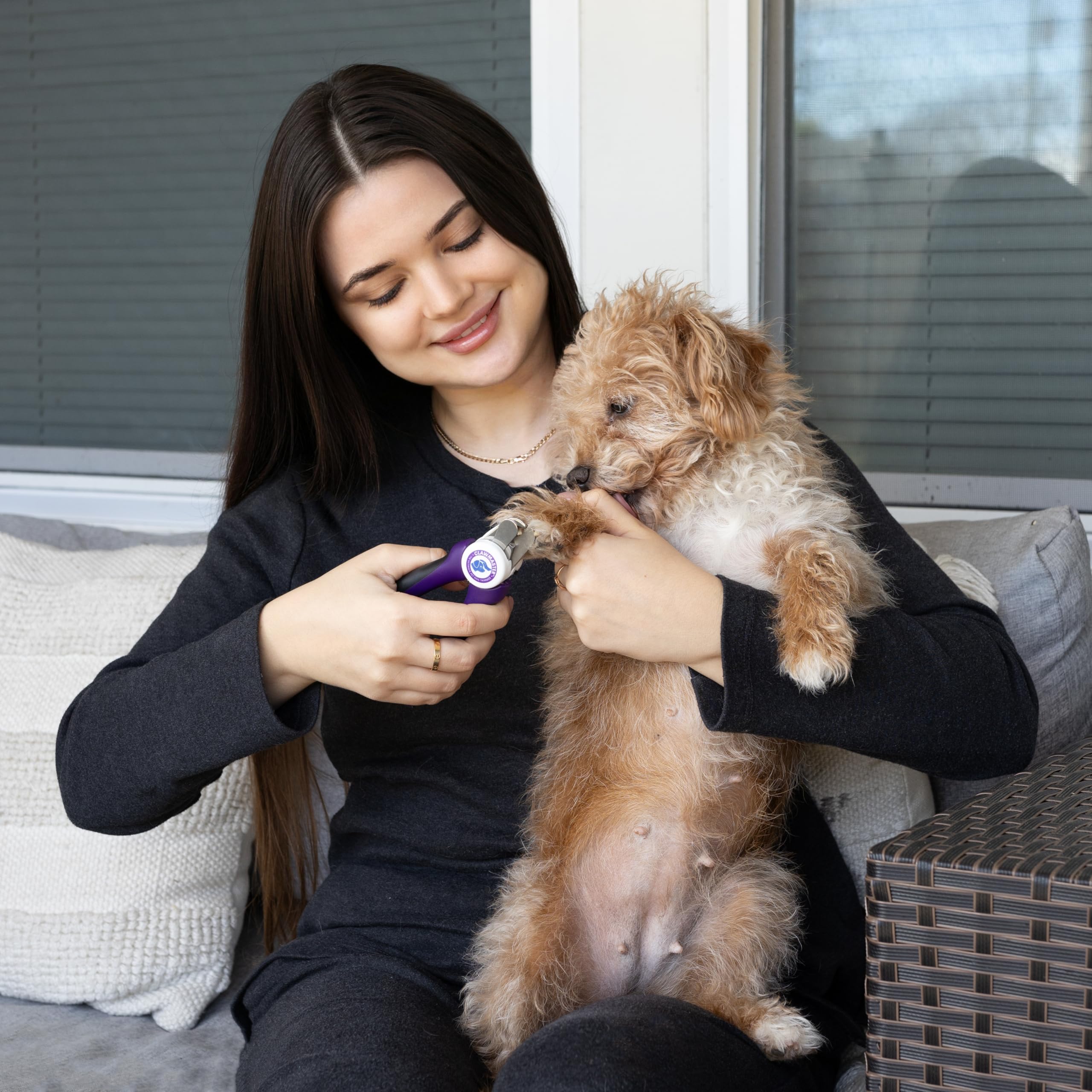 LED Pet Nail Clippers for Dogs & Cats - Illuminated Claw Trimmer with 3.5mm Stainless Steel Blade, Safety Guard & Built-in Light for Safe, Easy Grooming at Home - Perfect for Anxious Pets & DIY Pet Care
