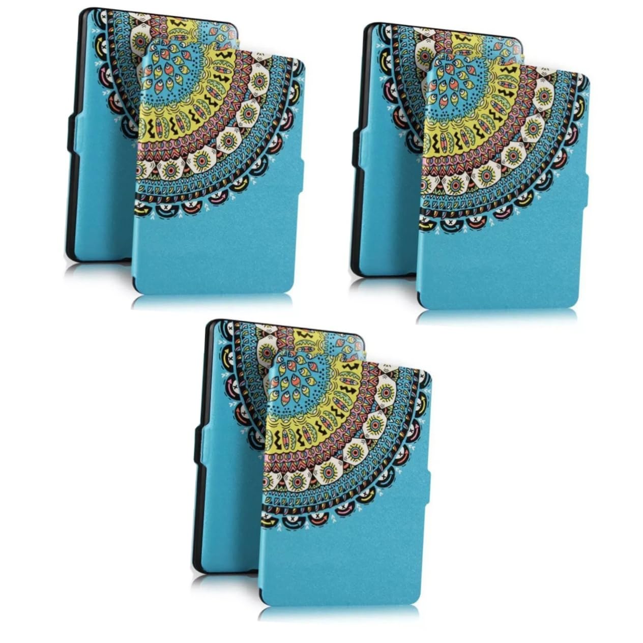 Angoily 3-Pack Ultra Thin Protective Case for Kindle Paperwhite 1/2/3 - Lightweight E-Reader Cover for Travel, Reading & Daily Use
