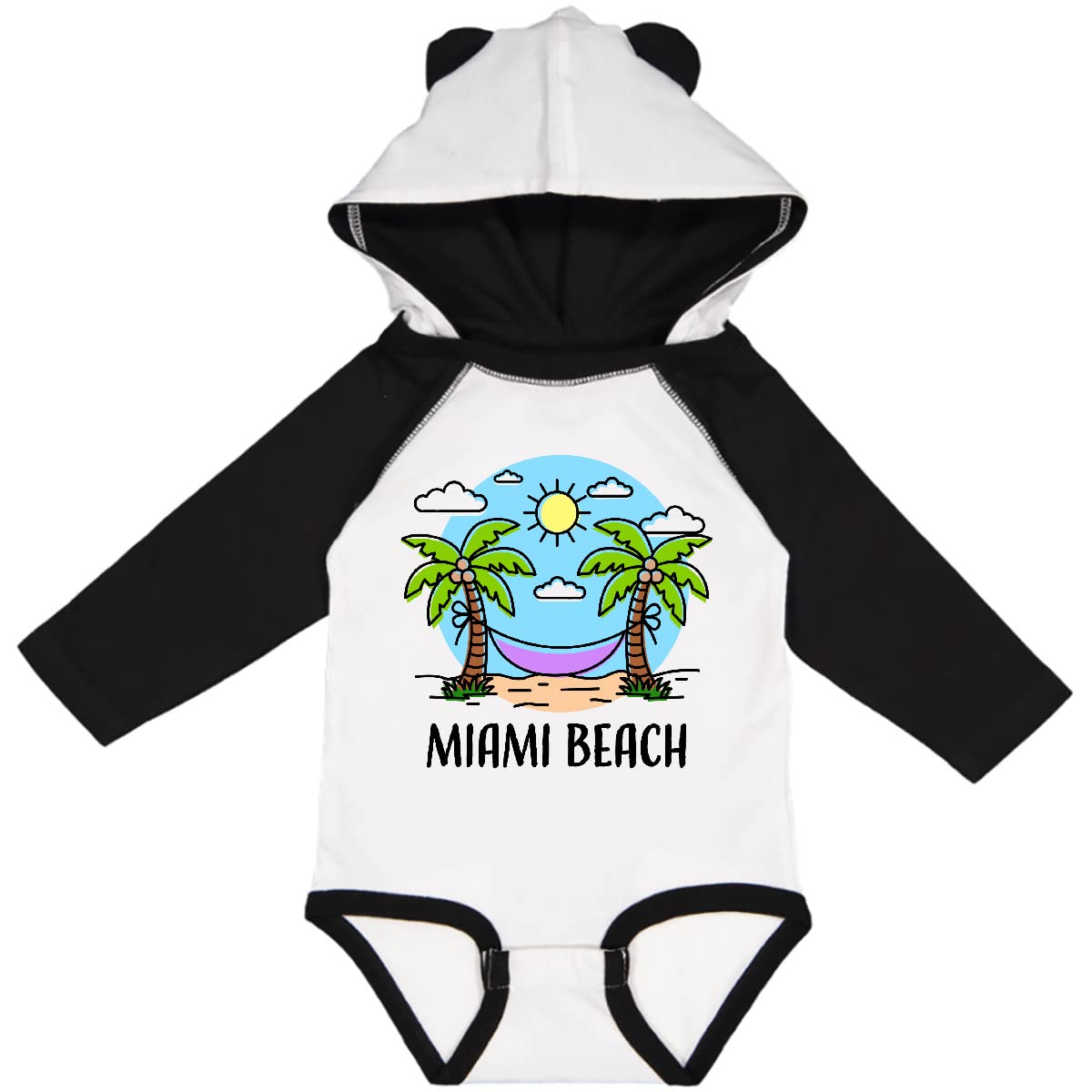 Inktastic Women's Summer Vacation in Miami Beach Graphic Long Sleeve T-Shirt - Comfortable Casual Top for Beach Outings, Travel & Vacation Wear