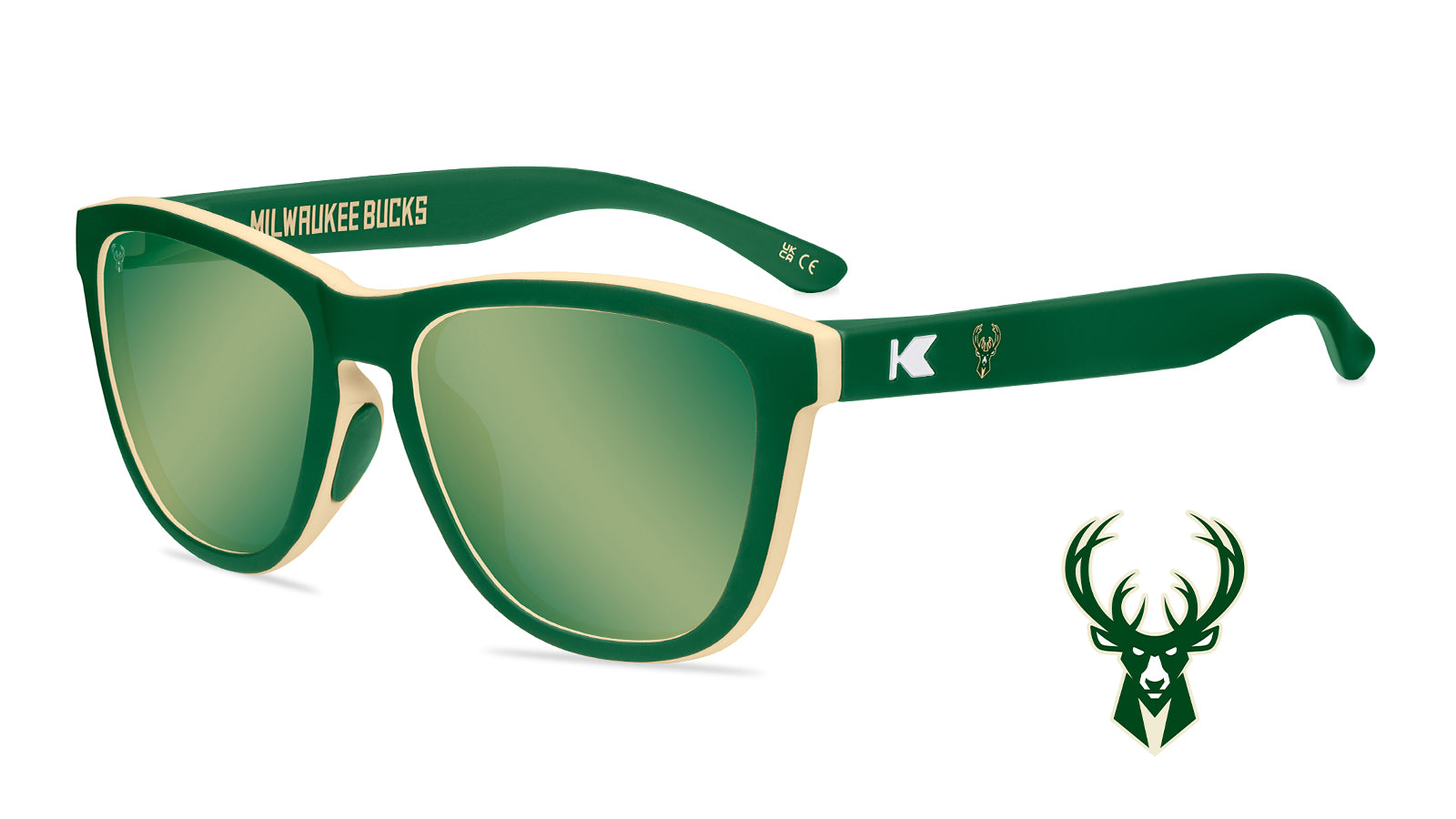 Milwaukee Bucks NBA Basketball Team Sunglasses - Stylish & UV Protection for Fans, Outdoor Sports & Summer Activities
