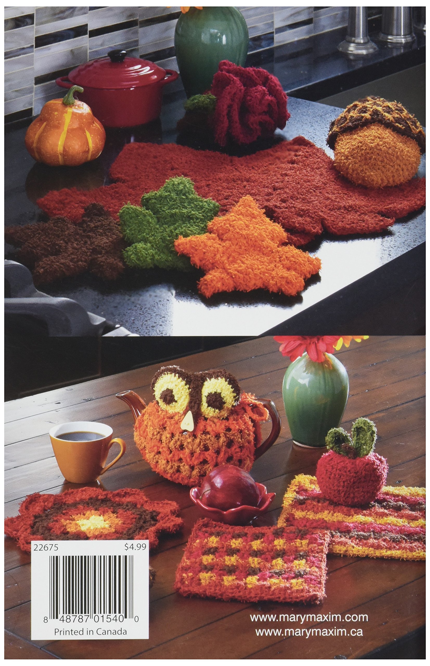 Mary Maxim Autumn Favorites Books - Knitting & Crochet Patterns for Fall DIY Projects | Cozy Home Decor & Seasonal Crafts