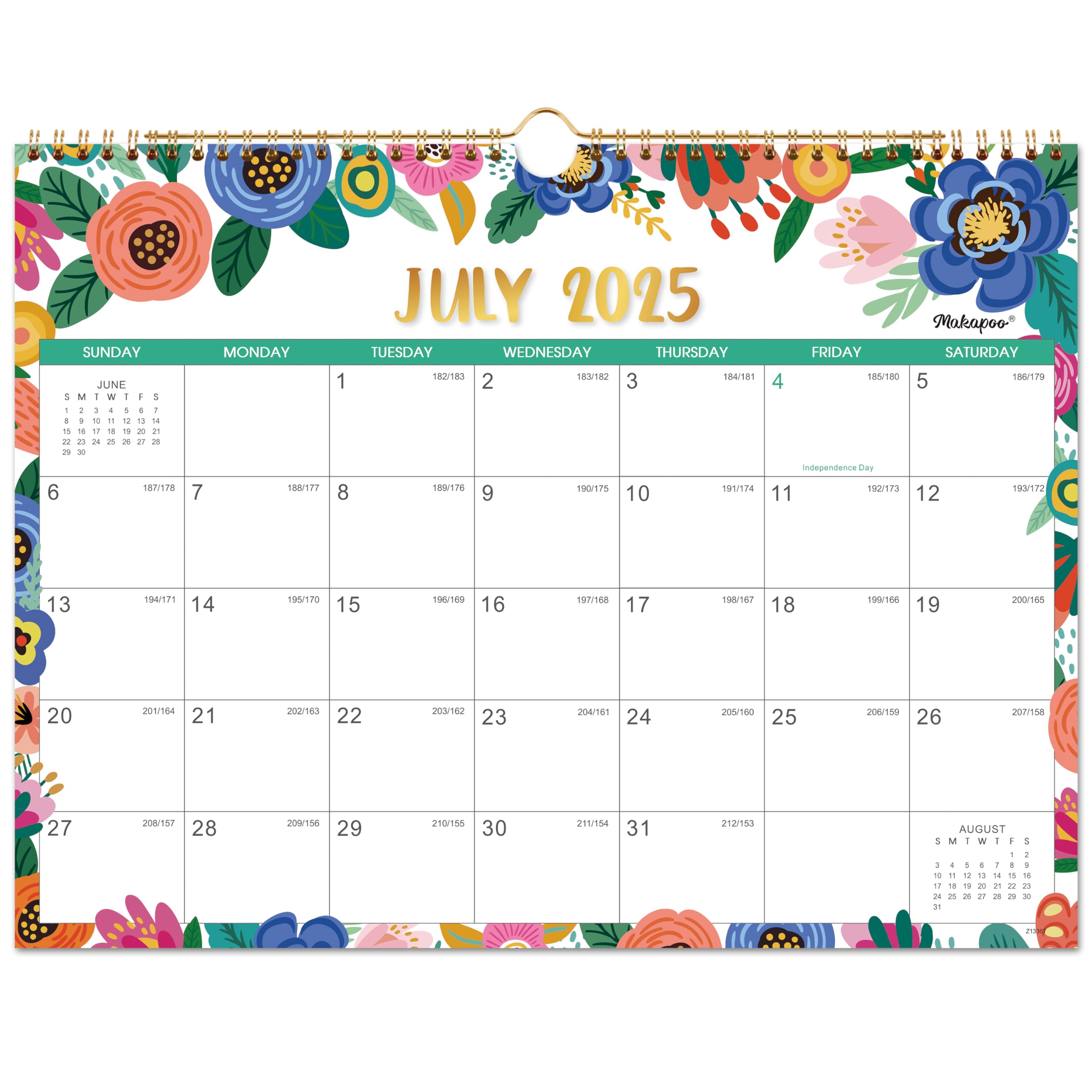 2025-2026 Monthly Wall Calendar - 18 Months (July 2025 to December 2026), 15