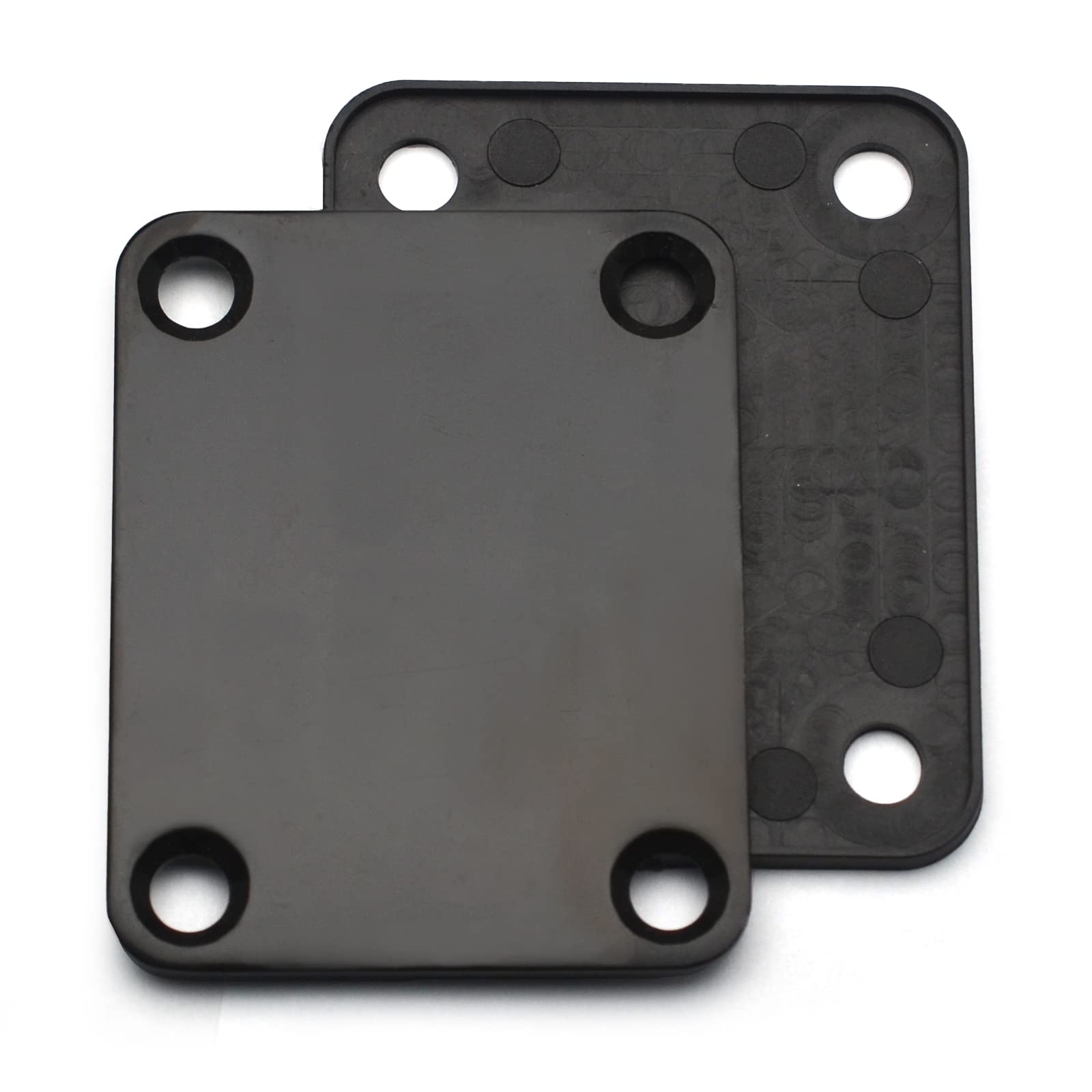MAXCHEER Electric Bass Guitar Neck Plate - Heavy Duty Black Neck Joint Connecting Strengthen Plate for Fender Style Bass Guitars | Perfect for Guitar Repair, Upgrades & DIY Projects