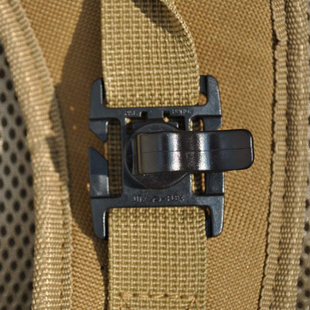 Rotatable Drink Tube Clip Gear - Adjustable Water Pipe Hose Clamp for Backpack, MOLLE, Carabiner - Tactical Buckle Accessories for Outdoor Camping, Hiking, Cycling & Travel