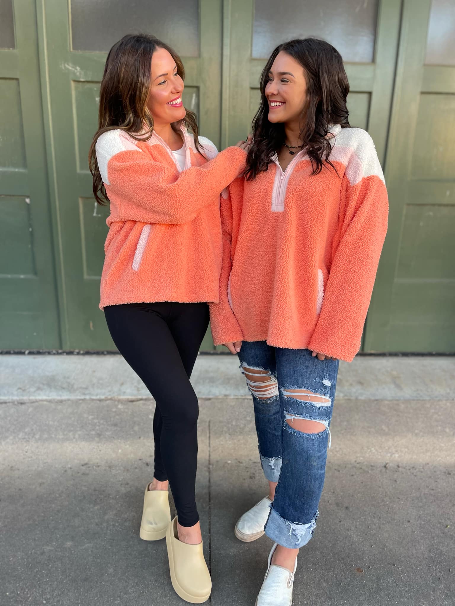 PREORDER: Sherbet Half Zip Fleece Pullover - Cozy Winter Layering for Outdoor Activities & Casual Wear