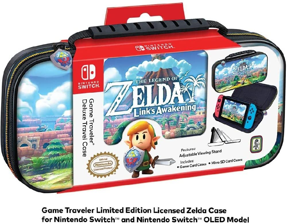 Nintendo Switch Case for Switch OLED, Switch & Switch Lite - Hard Protective Travel Carrying Case with Adjustable Stand & Bonus Game Storage | Portable Gaming Accessory for Travel, Commuting & Home Use