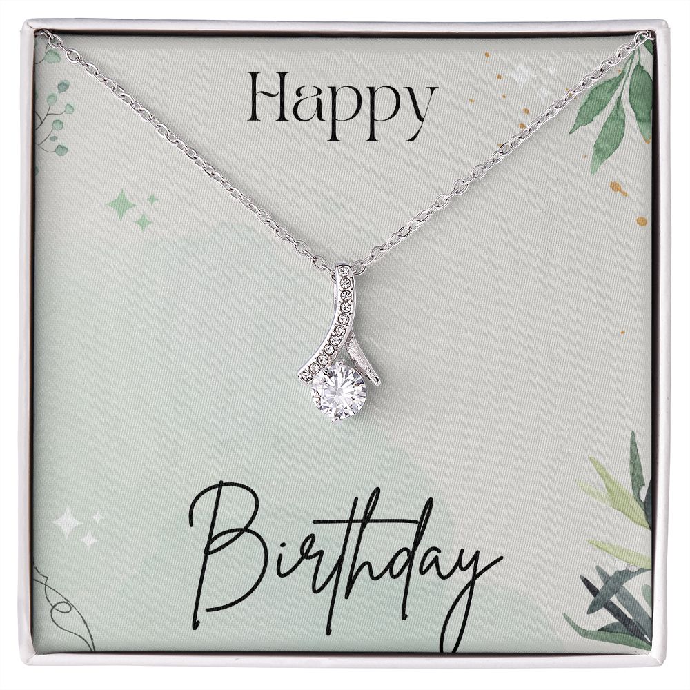 Elegant Cubic Zirconia Birthday Necklace for Women - 14K White or Yellow Gold Jewelry Gift | Perfect for Anniversaries, Valentine's Day & Special Occasions