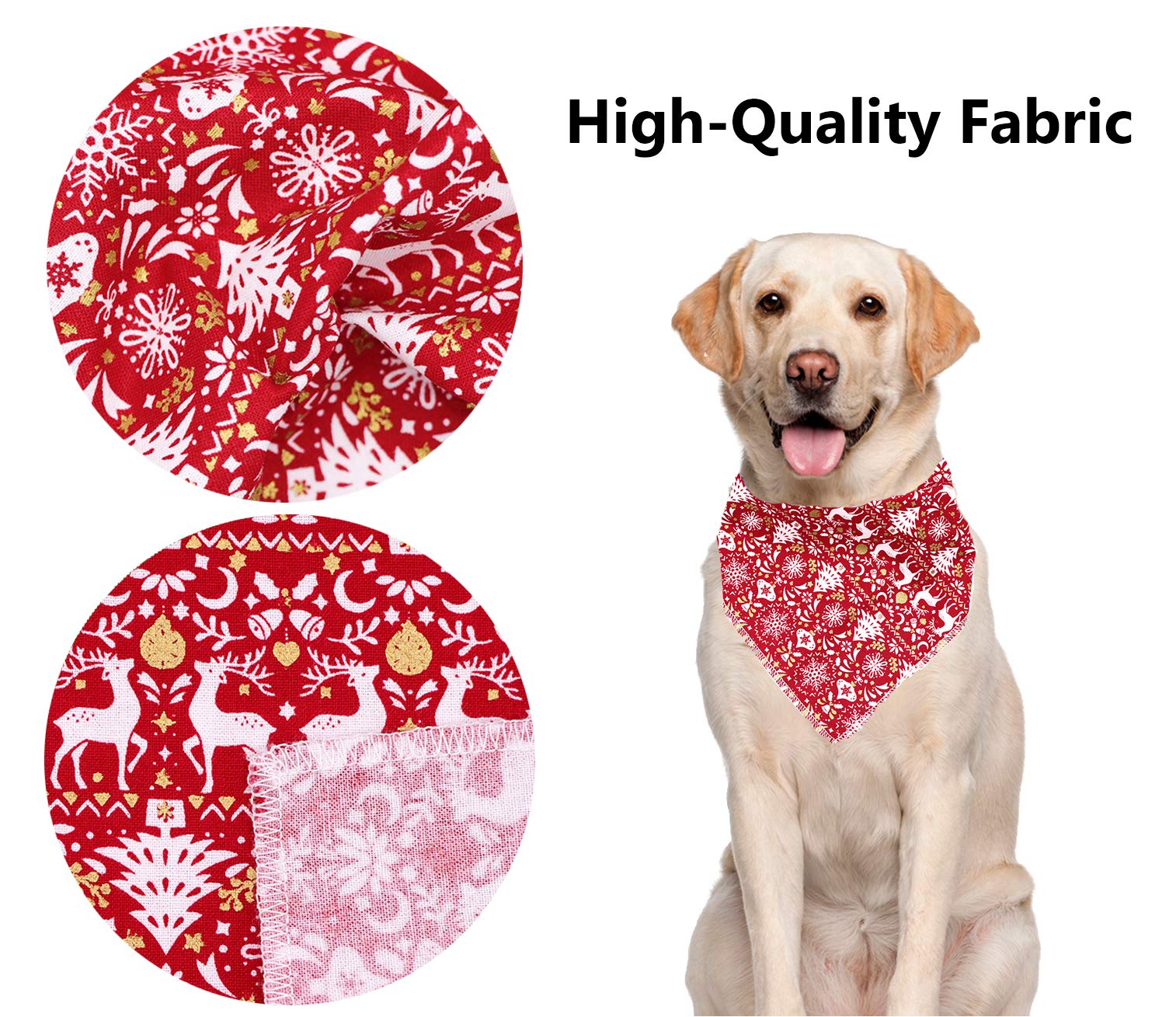 ARING PET Cotton Dog & Cat Bandanas - Adjustable Triangle Bibs Scarf for Small Medium Large Dogs & Cats - Perfect for Holidays, Birthdays & Daily Walks
