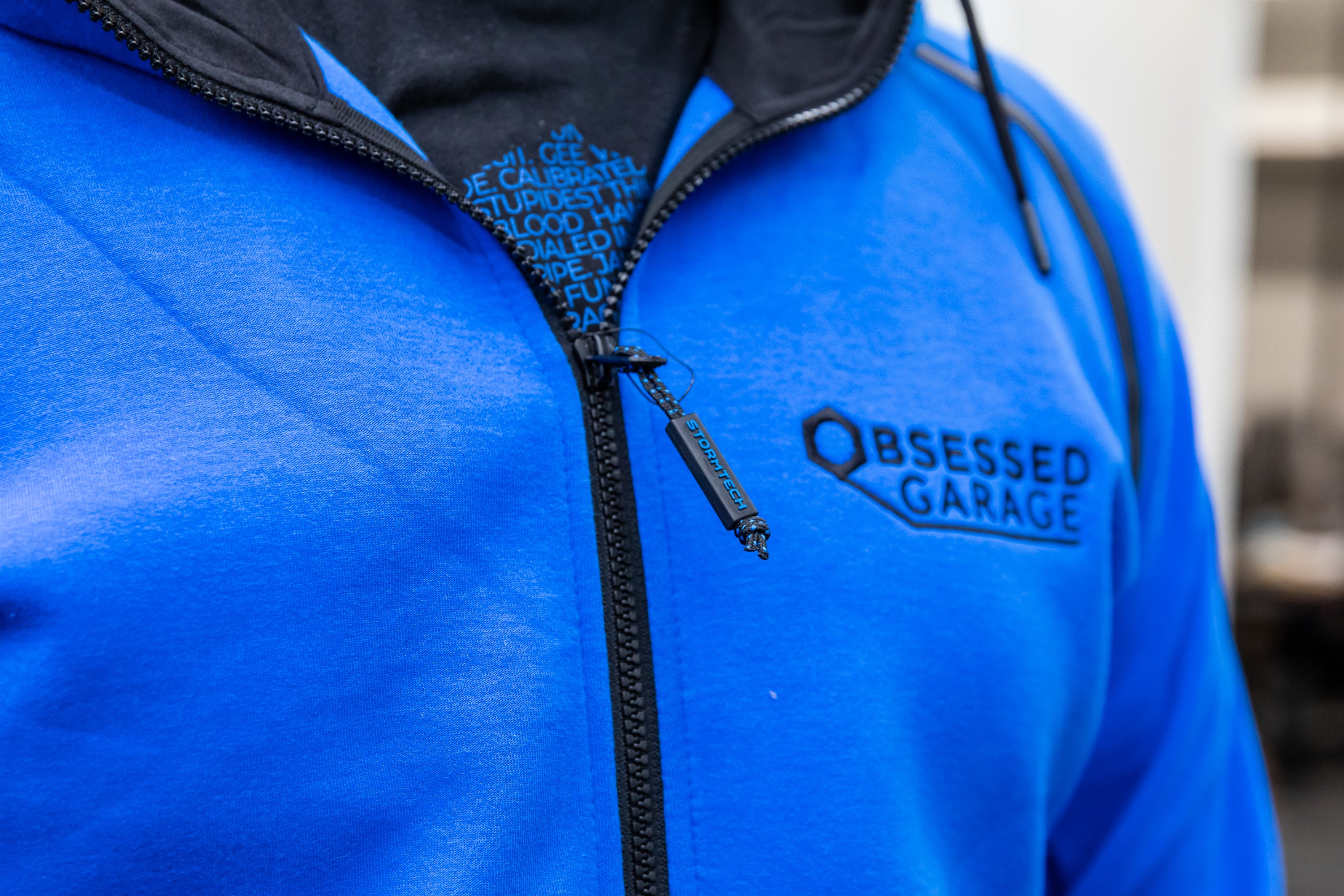 Obsessed Garage Reflex Zip Up Hoodie - Premium Men's Fleece Jacket for Car Enthusiasts | Perfect for Garage Work, Car Shows & Casual Wear